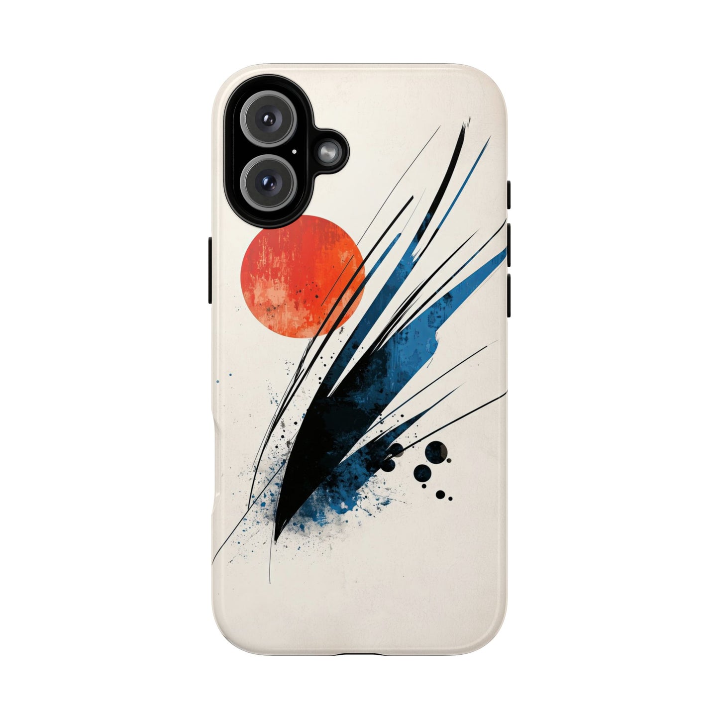 Zen Burst – Minimal Abstract Ink Stroke Phone Case for iPhone, Samsung & Pixel