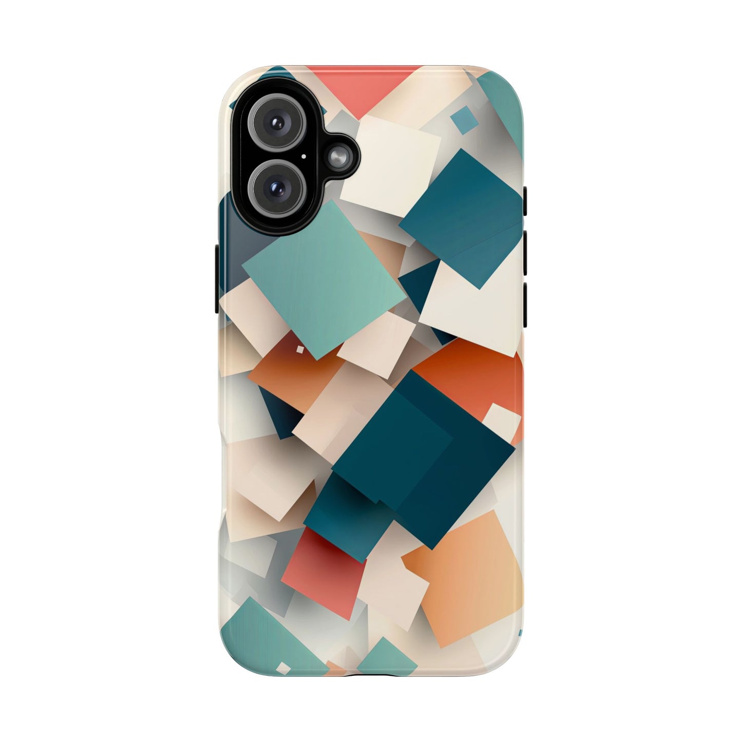 Geometric Cascade – Modern Abstract Blocks Phone Case – iPhone, Google Pixel, Samsung