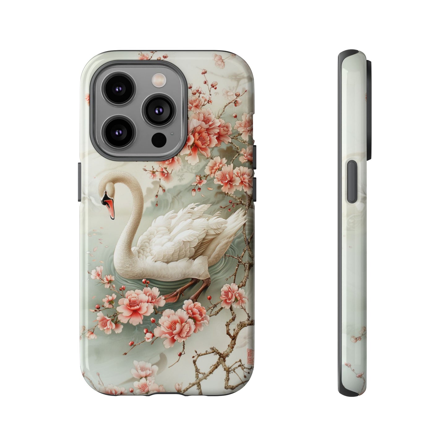 Floral Swan Phone Case β Bird Phone Case, Elegant & Protective for iPhone, Samsung & Google Pixel