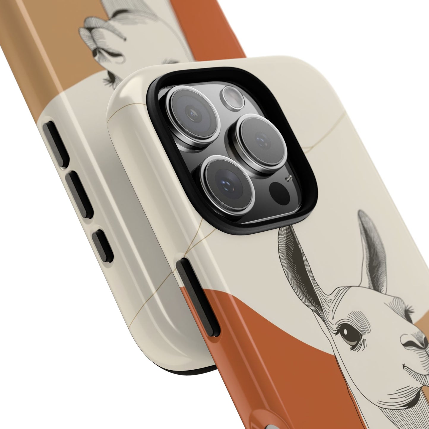Desert Calm: Minimalist Llama Art Print Phone Case for iPhone, Samsung & Pixel