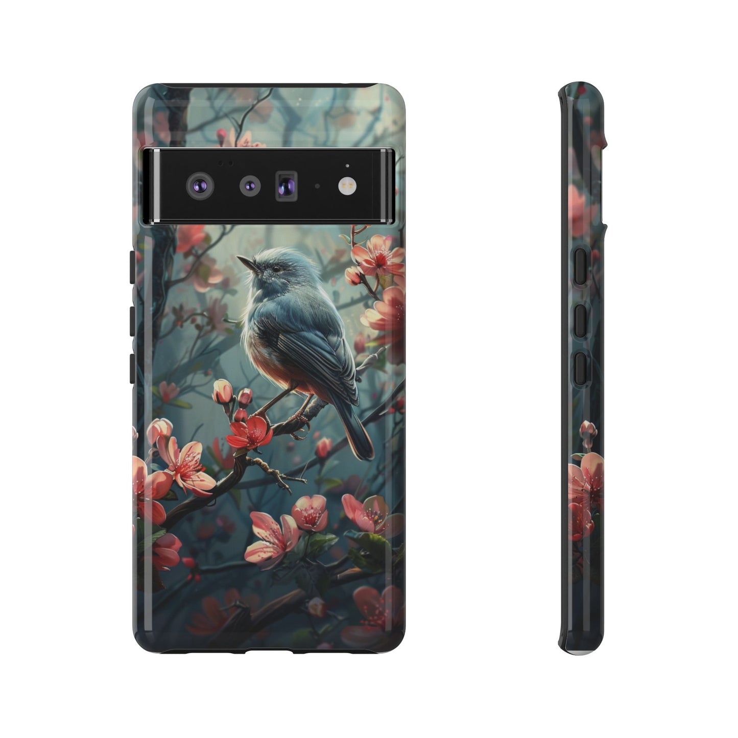 Floral Bird Phone Case β Elegant Nature-Inspired Design for iPhone, Samsung & Google Pixel