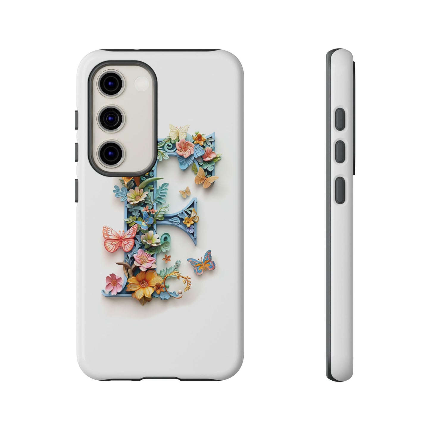 Floral Letter F Phone Case β Personalized Aesthetic Cover for iPhone, Samsung & Google Pixel