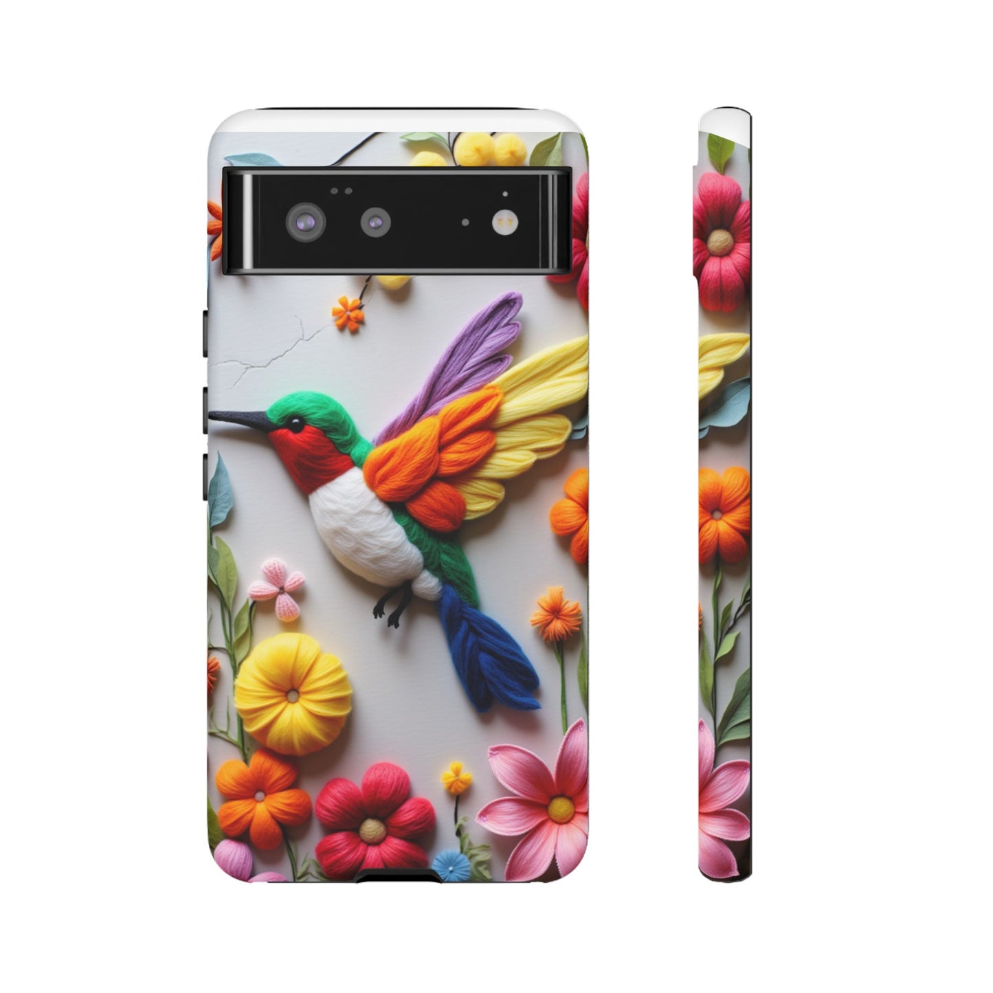 Elegant Hummingbird with Floral Mosaic Design | Nature's Artistic Vibes | iPhone 16 Pro