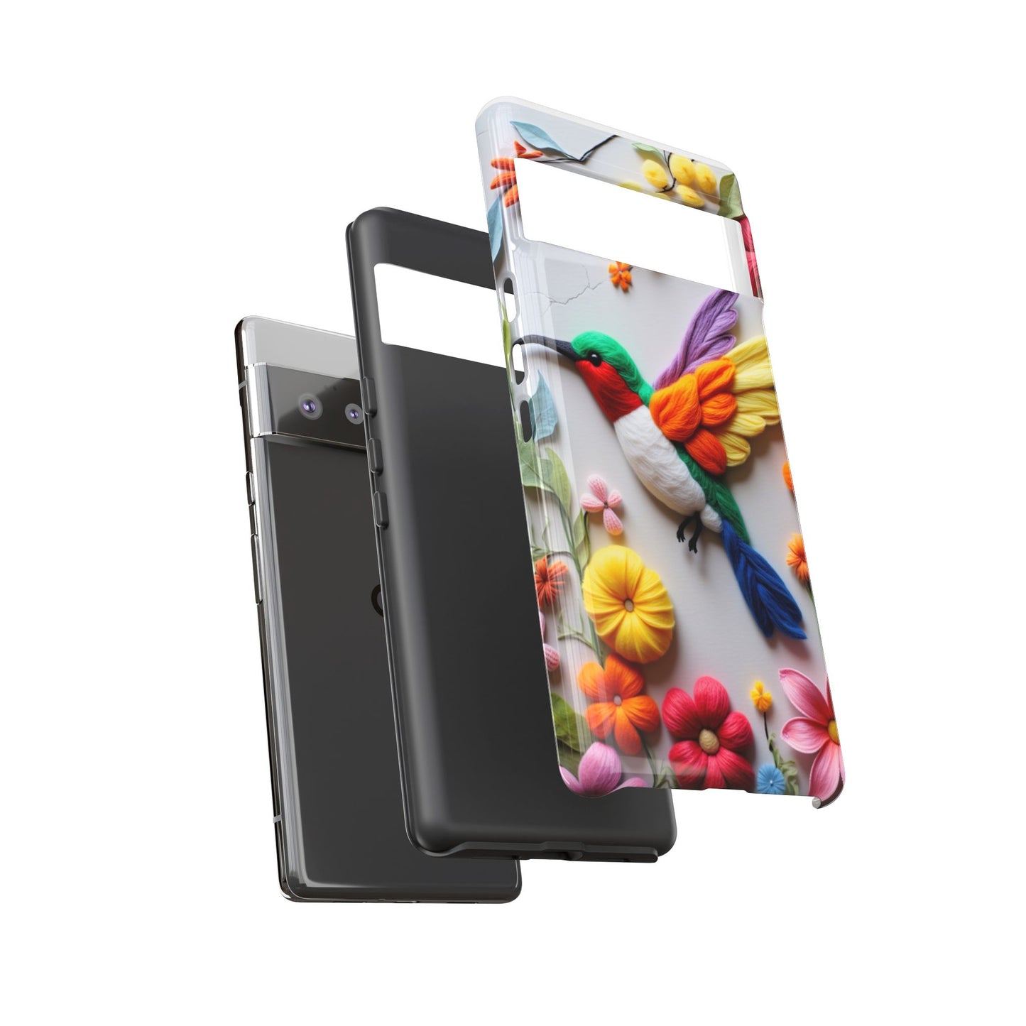 Elegant Hummingbird with Floral Mosaic Design | Nature's Artistic Vibes | iPhone 16 Pro
