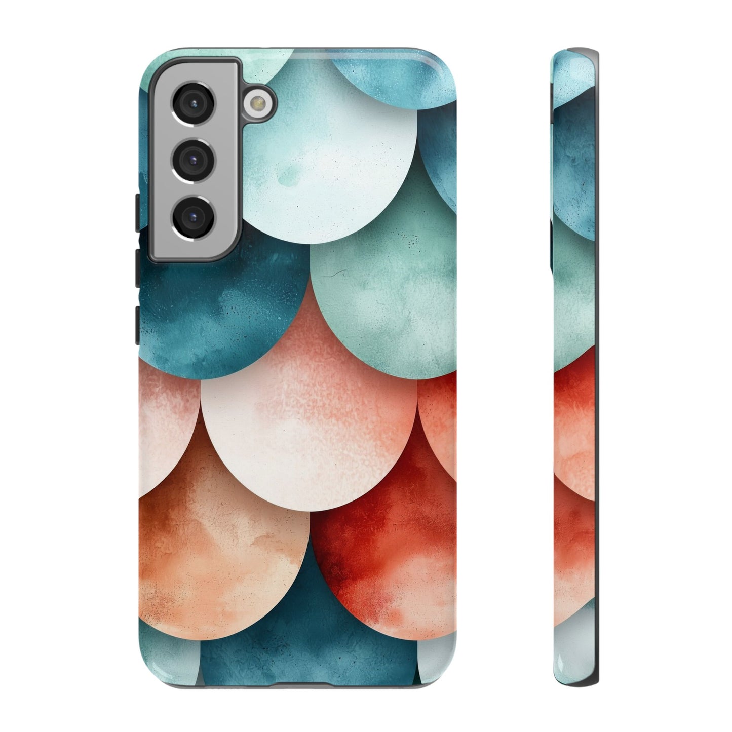 Pastel Scales – Elegant Watercolor Fish Scale Phone Case for iPhone, Pixel & Samsung