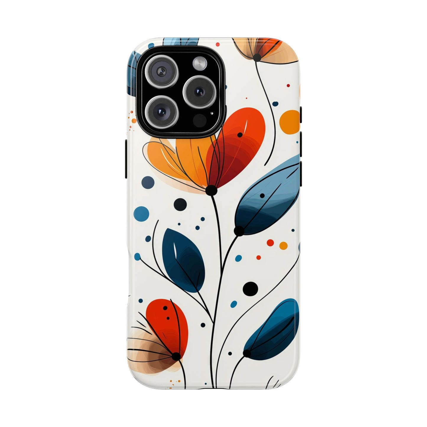 Floral Phone Case for iPhone, Samsung & Pixel | Abstract Colorful Flower Design | Vibrant Botanical Protective Cover