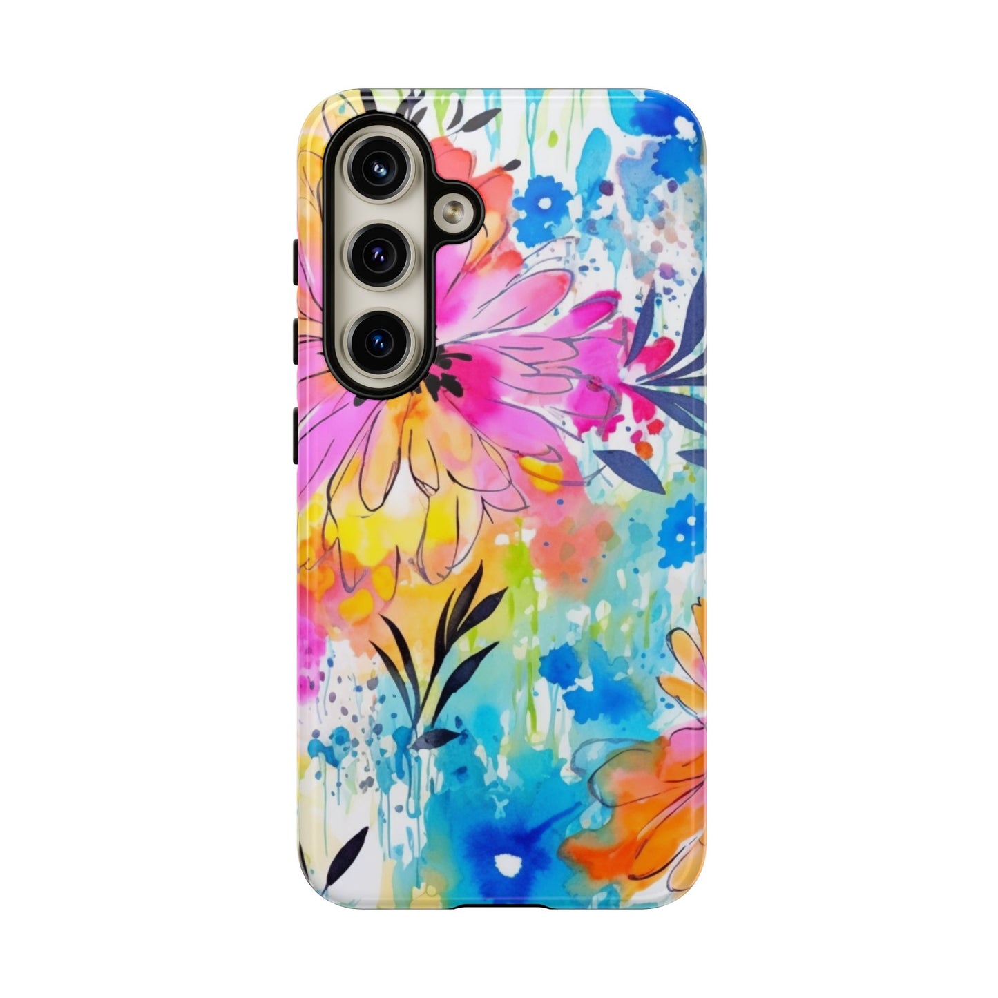 Abstract Watercolor Bloom Phone Case – Expressive & Vibrant