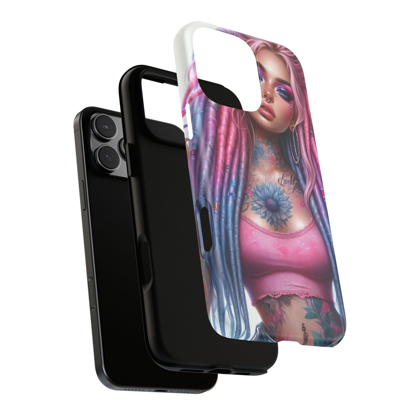 Boho Dream – Vibrant Dreadlocks & Floral Ink Mobile Cover