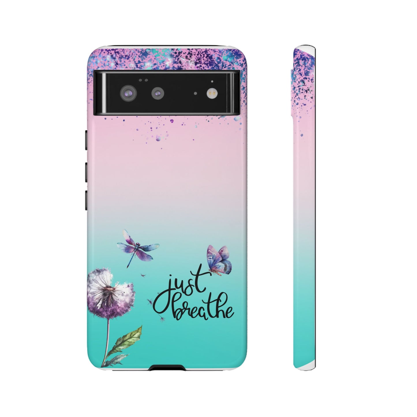 Just Breathe Phone Case - Aesthetic Minimalist Cover for iPhone, Samsung & Google Pixel
