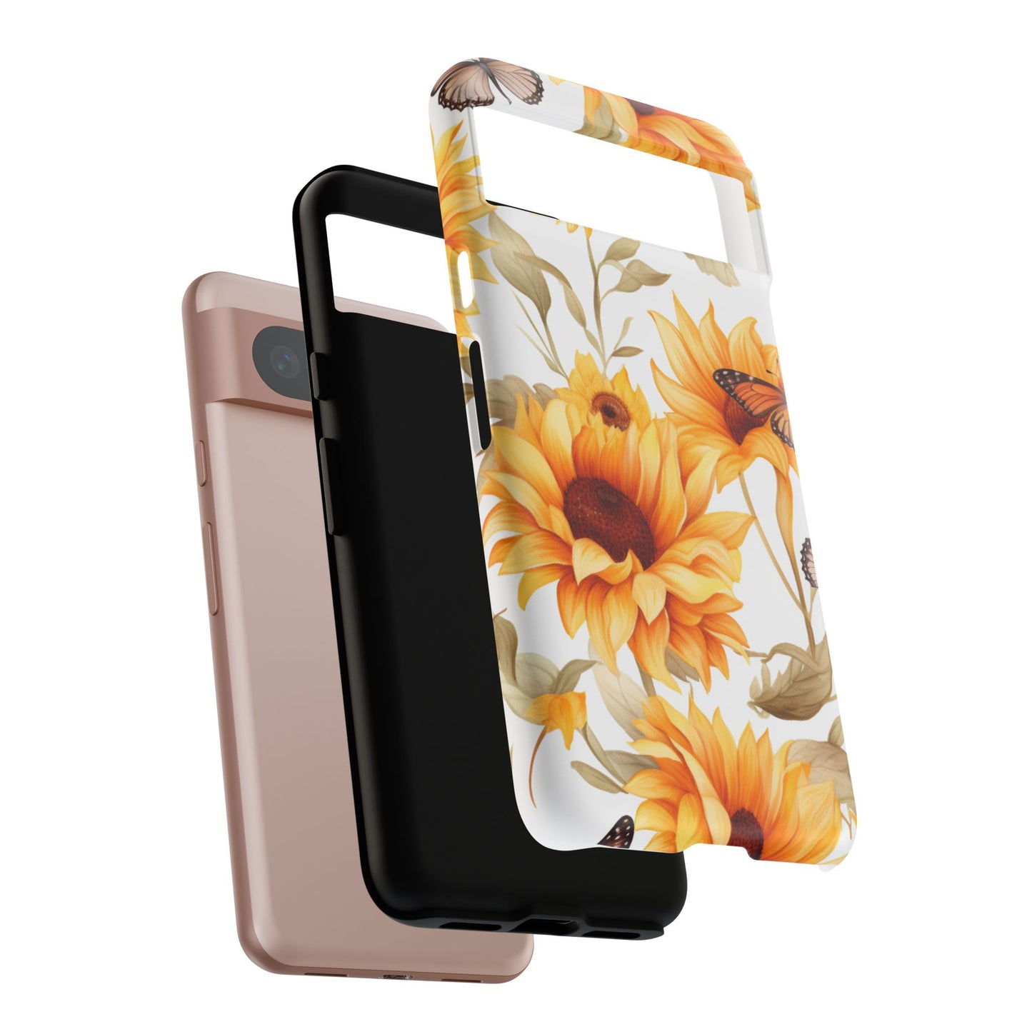 Sunflower & Butterfly Aesthetic Mobile Case – Bright & Nature-Inspired