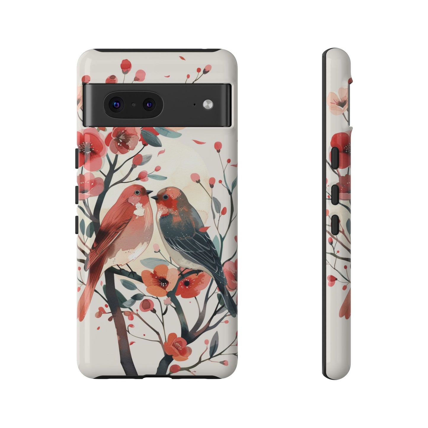 Floral Birds Phone Case β Elegant Nature-Inspired Design for iPhone, Samsung & Google Pixel