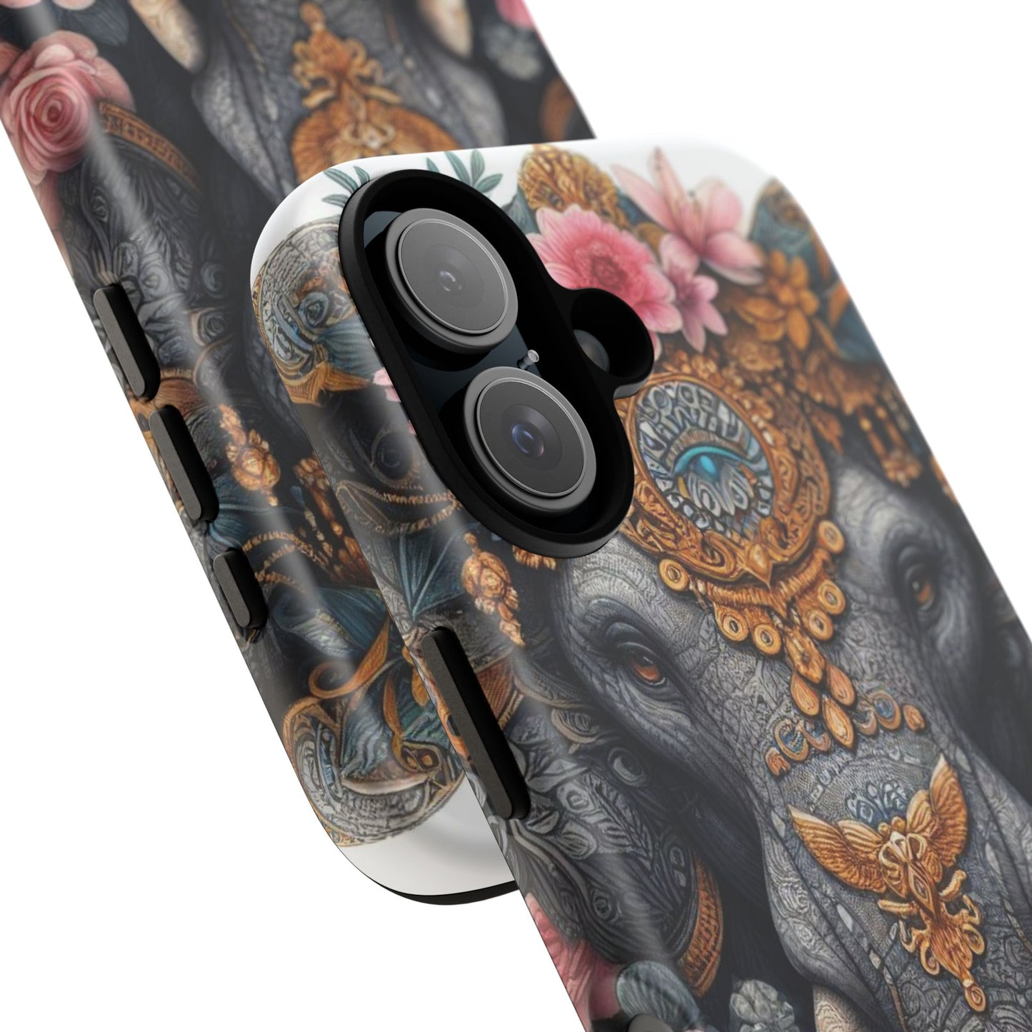 Golden Royal Elephant Mobile Cover – Luxurious Ornate Art