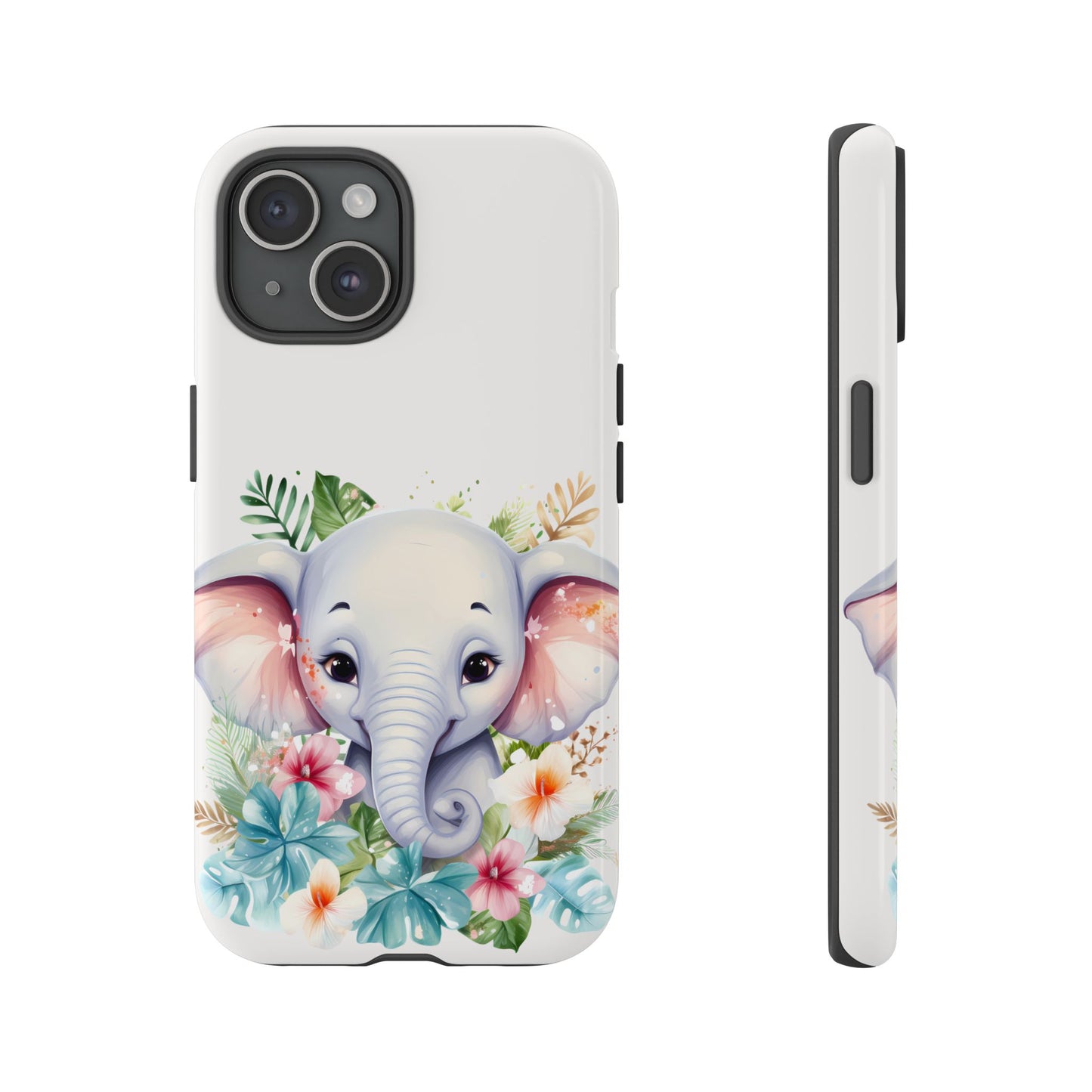 Adorable Baby Elephant Mobile Cover – Floral Fantasy Art