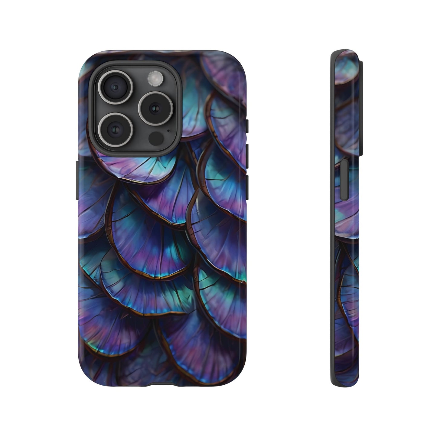 Abstract Macro Shot of Iridescent Butterfly Fish Scales Phone Case Design