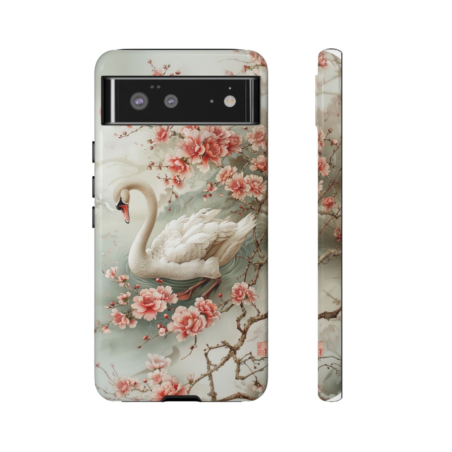 Floral Swan Phone Case β Bird Phone Case, Elegant & Protective for iPhone, Samsung & Google Pixel