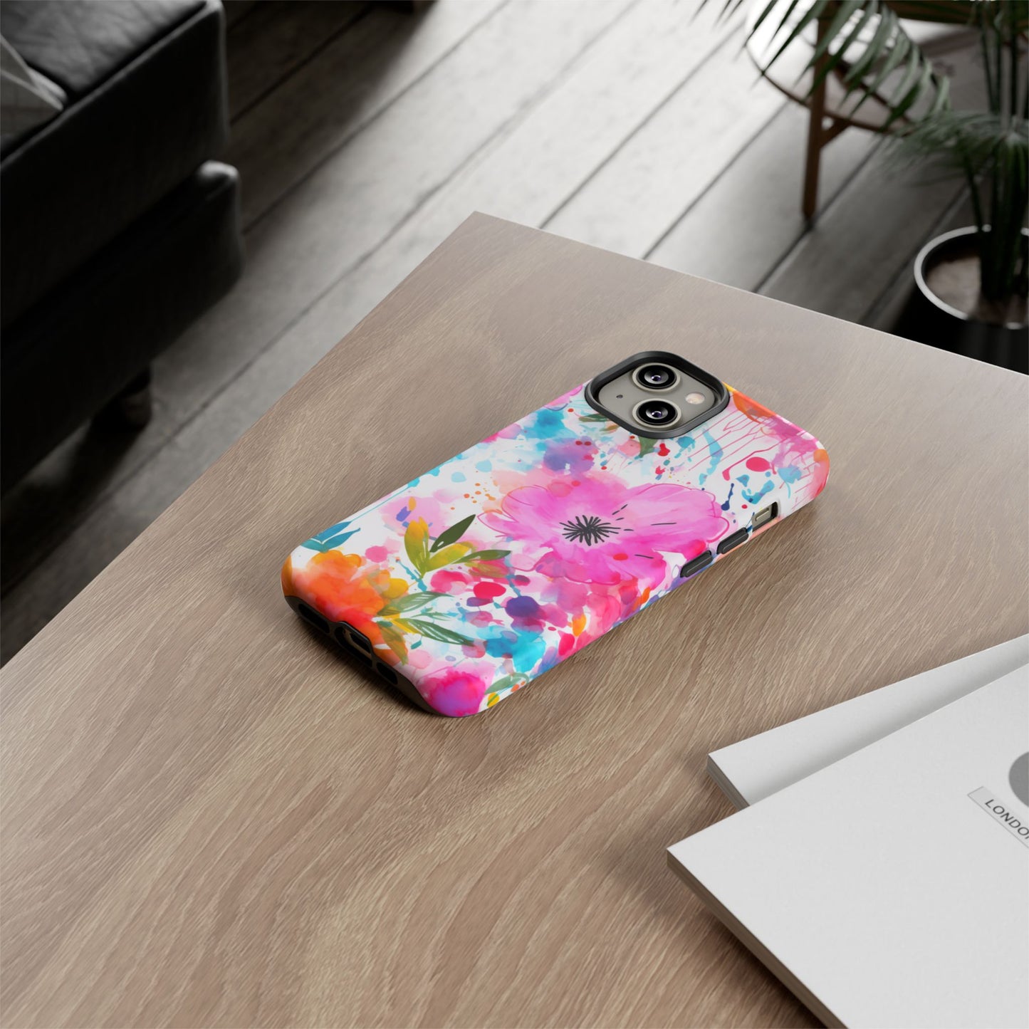 Vibrant Watercolor Floral Phone Case – Artistic & Colorful Design
