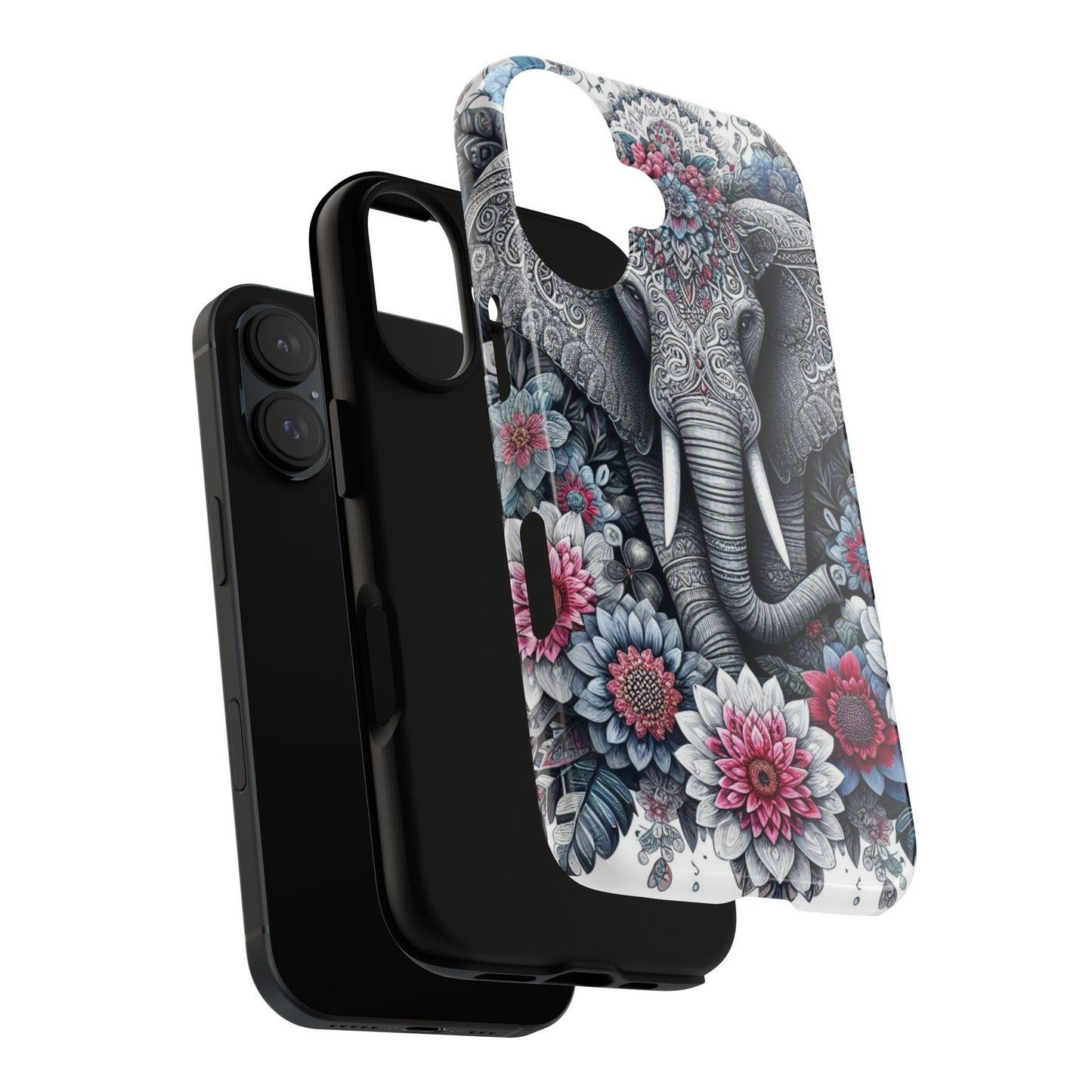 Regal Mandala Elephant Mobile Cover – Ornate Floral Art