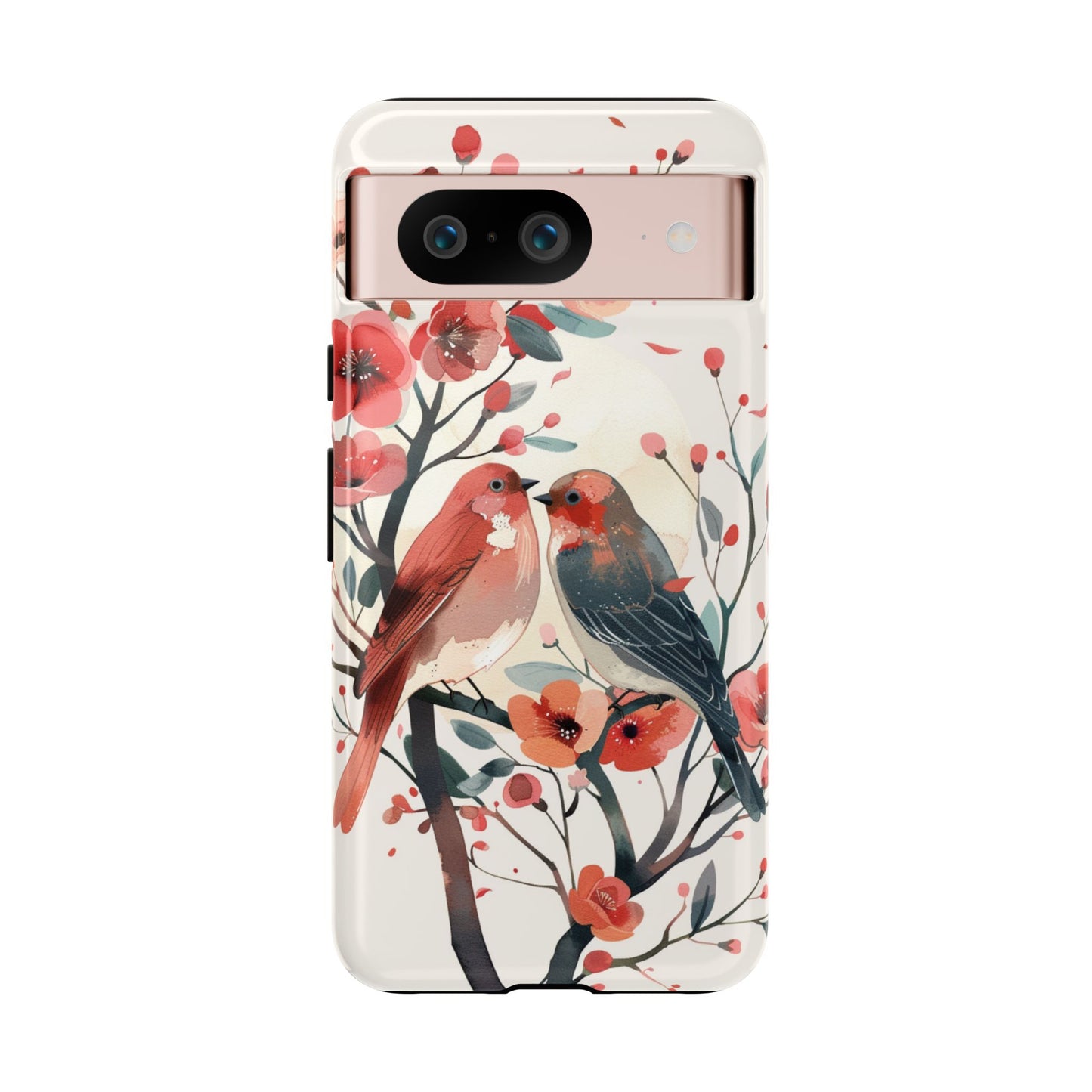 Floral Birds Phone Case β Elegant Nature-Inspired Design for iPhone, Samsung & Google Pixel