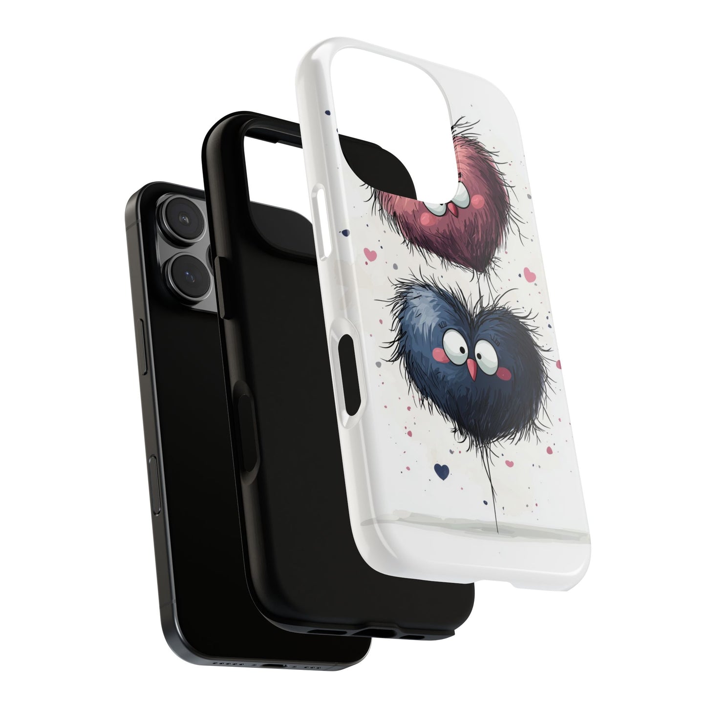 Fluffy Love Duo - Cute Anime Phone Case for iPhone, Samsung, Google Pixel