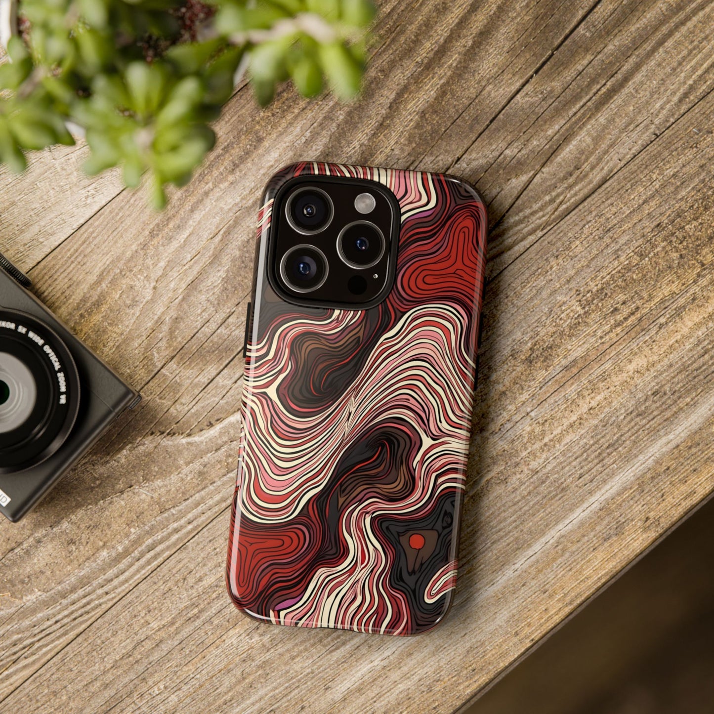 Abstract wavy illusion with swirling lines | Pattern Design