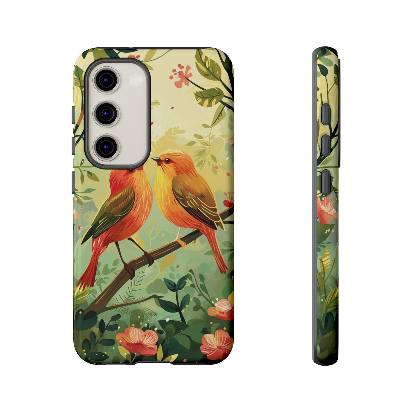 Floral Birds Phone Case β Elegant Nature-Inspired Design for iPhone, Samsung & Google Pixel