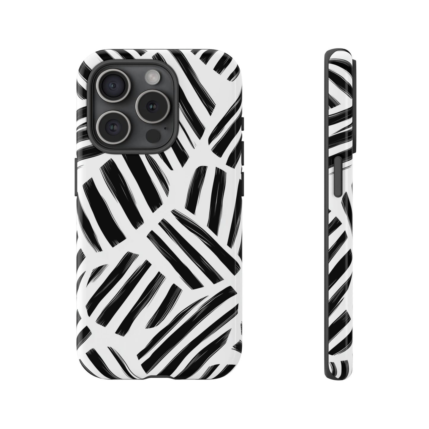 Sleek Noir Striped Phone Case for iPhone, google Pixel & Samsung