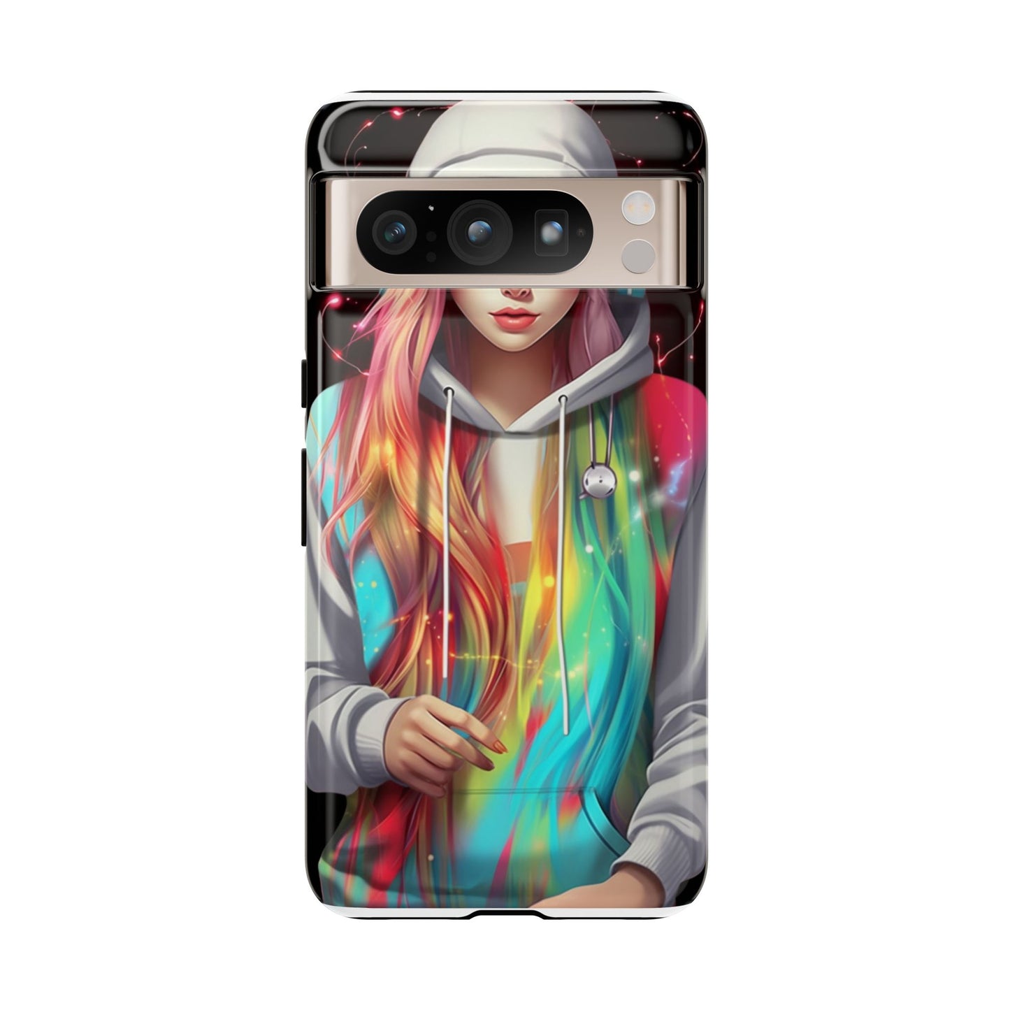 Anime Girl Phone Case - Cute Aesthetic Cover for iPhone, Samsung & Google Pixel, Girly Phone Case, Kawaii Phone Case, Anime Lover Gift