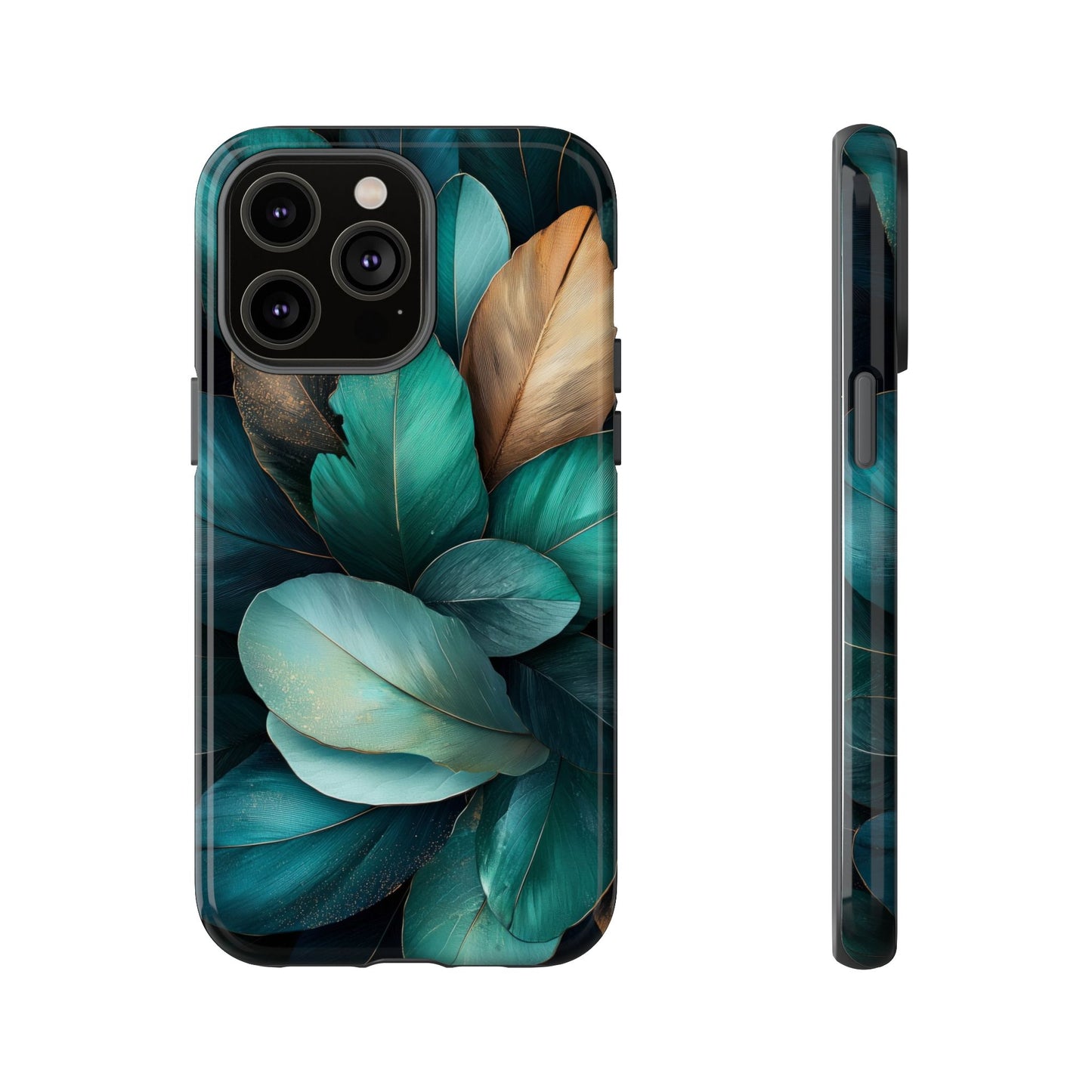 Iridescent Peacock Feather Luxe Phone Case for iPhone, Samsung & Google Pixel