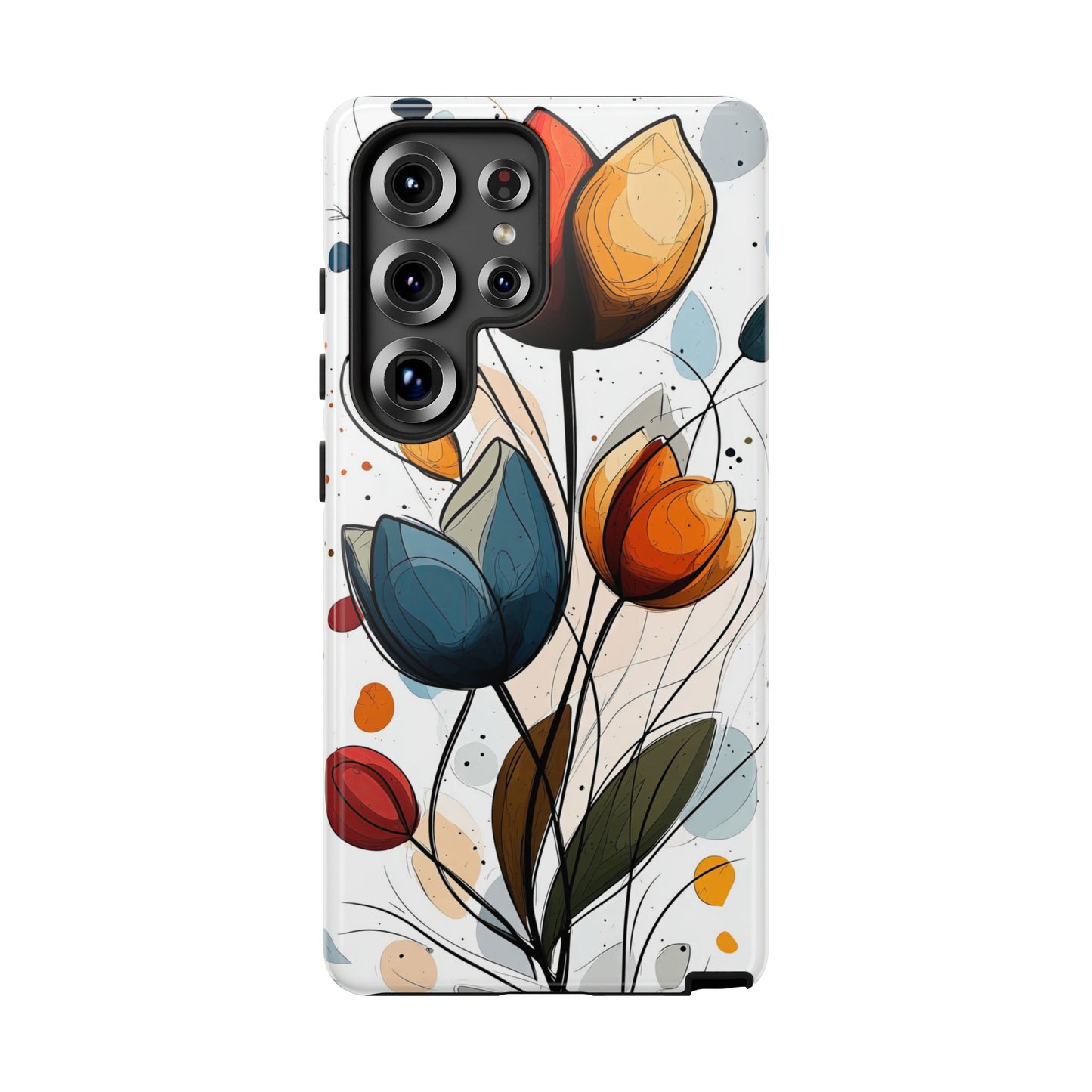 Tulip Whimsy – Artistic Floral Phone Case for iPhone, Pixel & Samsung