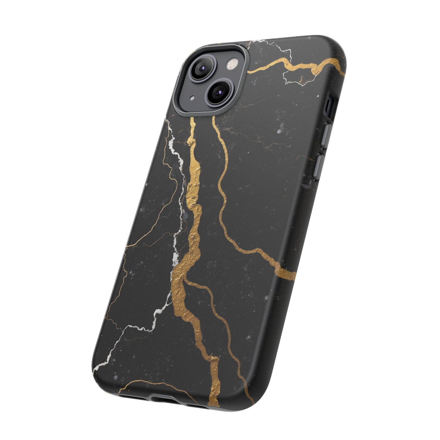 Black & Gold Marble Design Illustration Design Phone Case