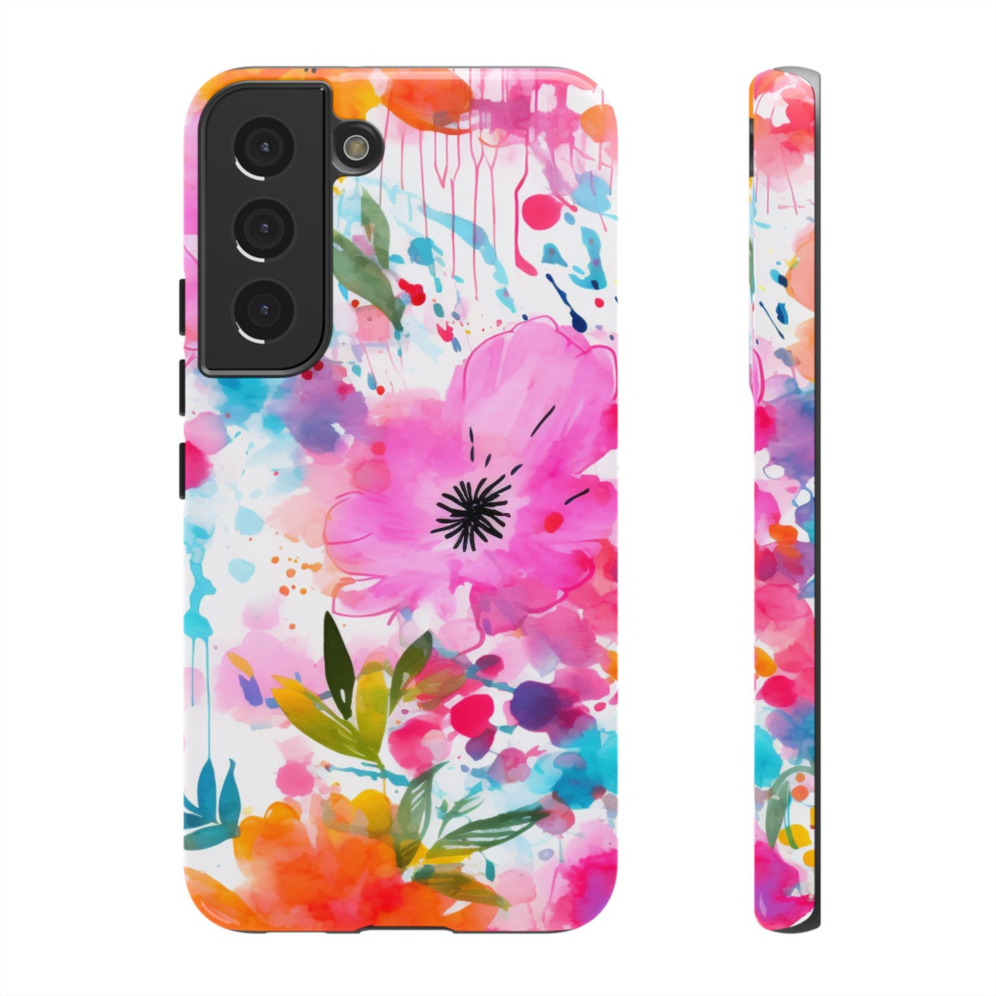Vibrant Watercolor Floral Phone Case – Artistic & Colorful Design