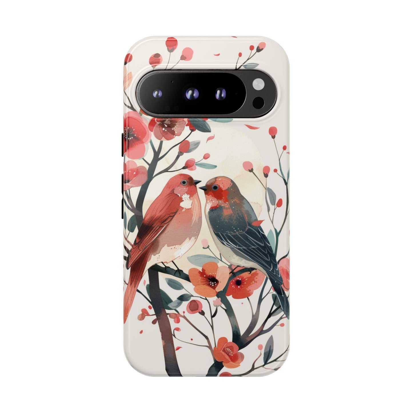 Floral Birds Phone Case β Elegant Nature-Inspired Design for iPhone, Samsung & Google Pixel