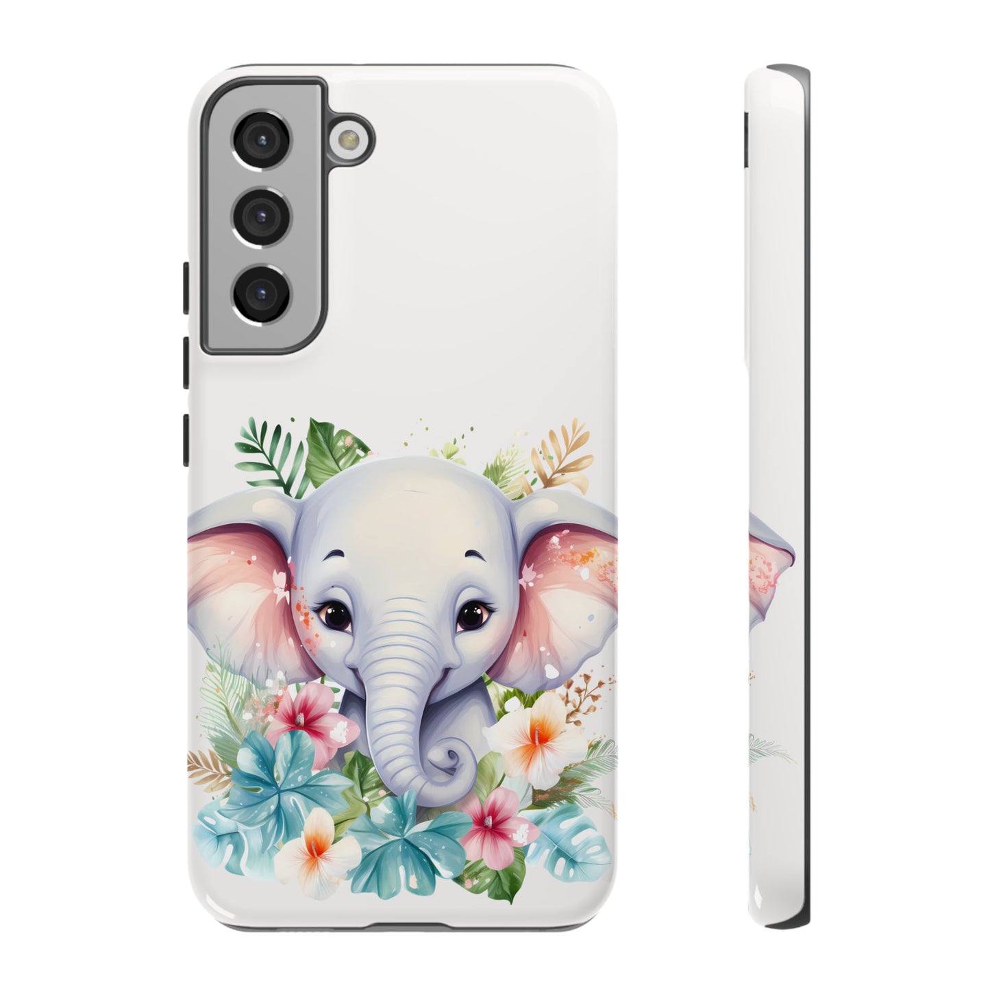 Adorable Baby Elephant Mobile Cover – Floral Fantasy Art