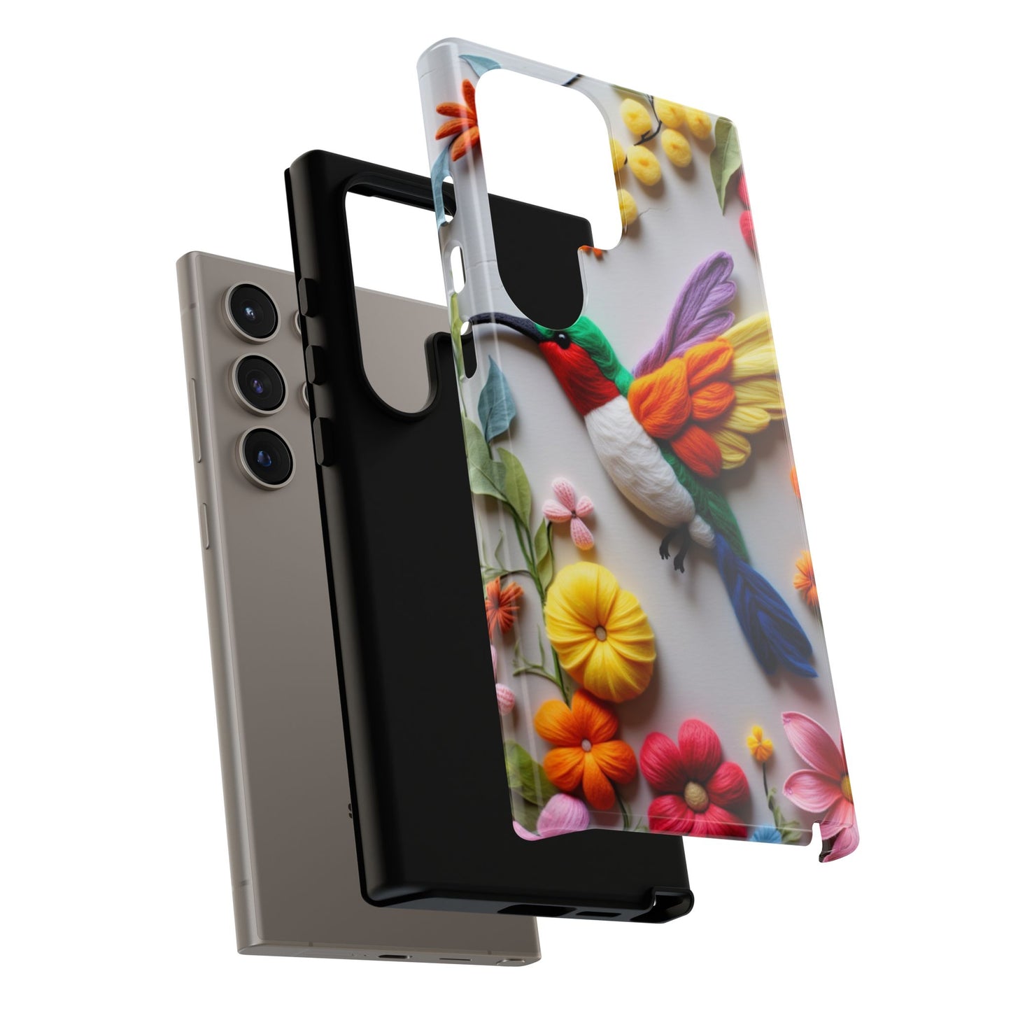 Elegant Hummingbird with Floral Mosaic Design | Nature's Artistic Vibes | iPhone 16 Pro