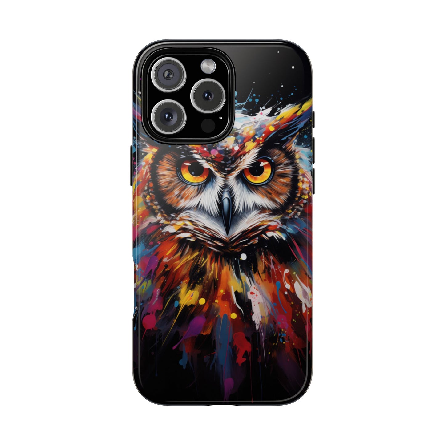 Colorful Owl Print Phone Case - iPhone, Samsung & Google Pixel Cover - Artistic Phone Case, Bird Lover Gift