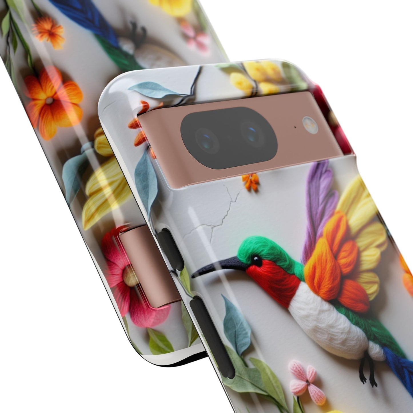 Elegant Hummingbird with Floral Mosaic Design | Nature's Artistic Vibes | Pixel 8 pro