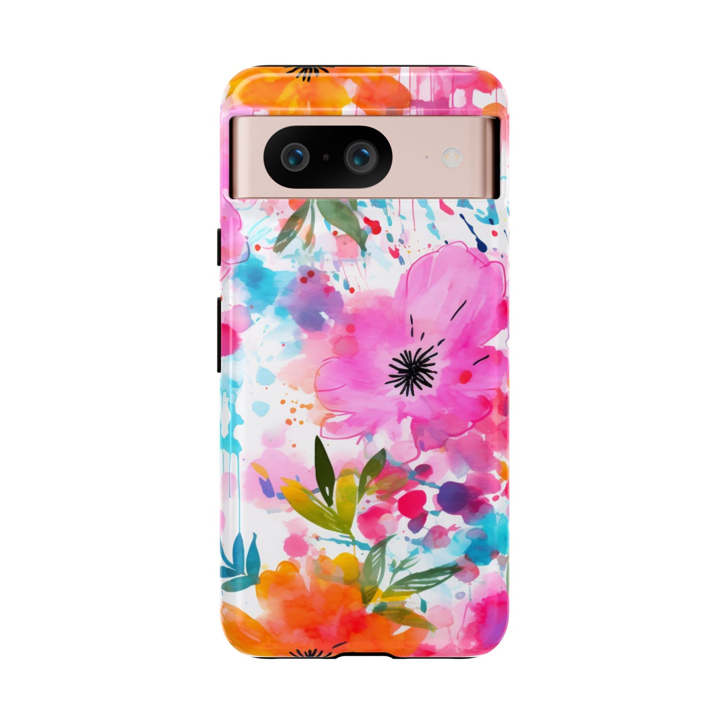 Vibrant Watercolor Floral Phone Case – Artistic & Colorful Design