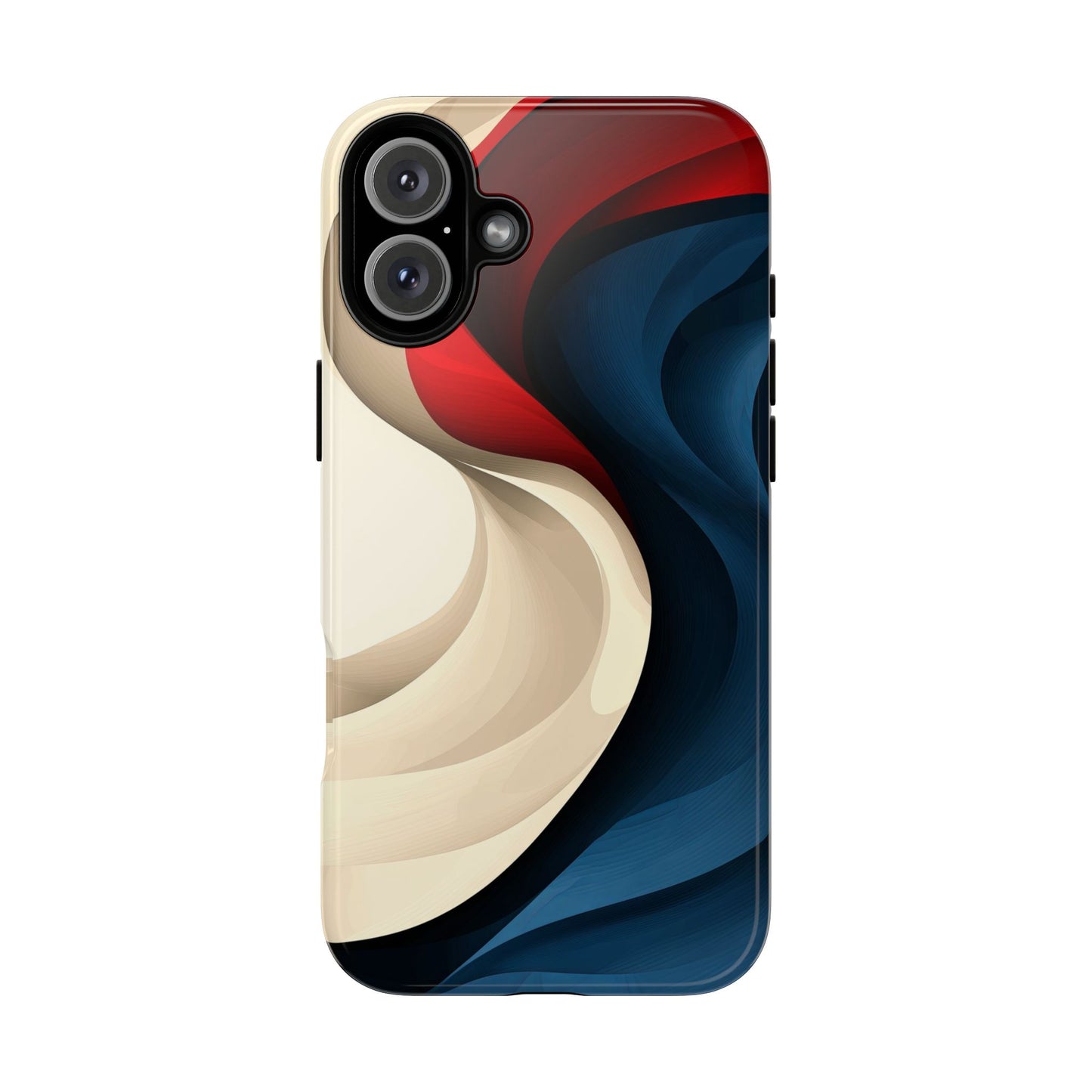 Crimson Current – Flowing Abstract Wave Phone Case for iPhone, Samsung & Pixel