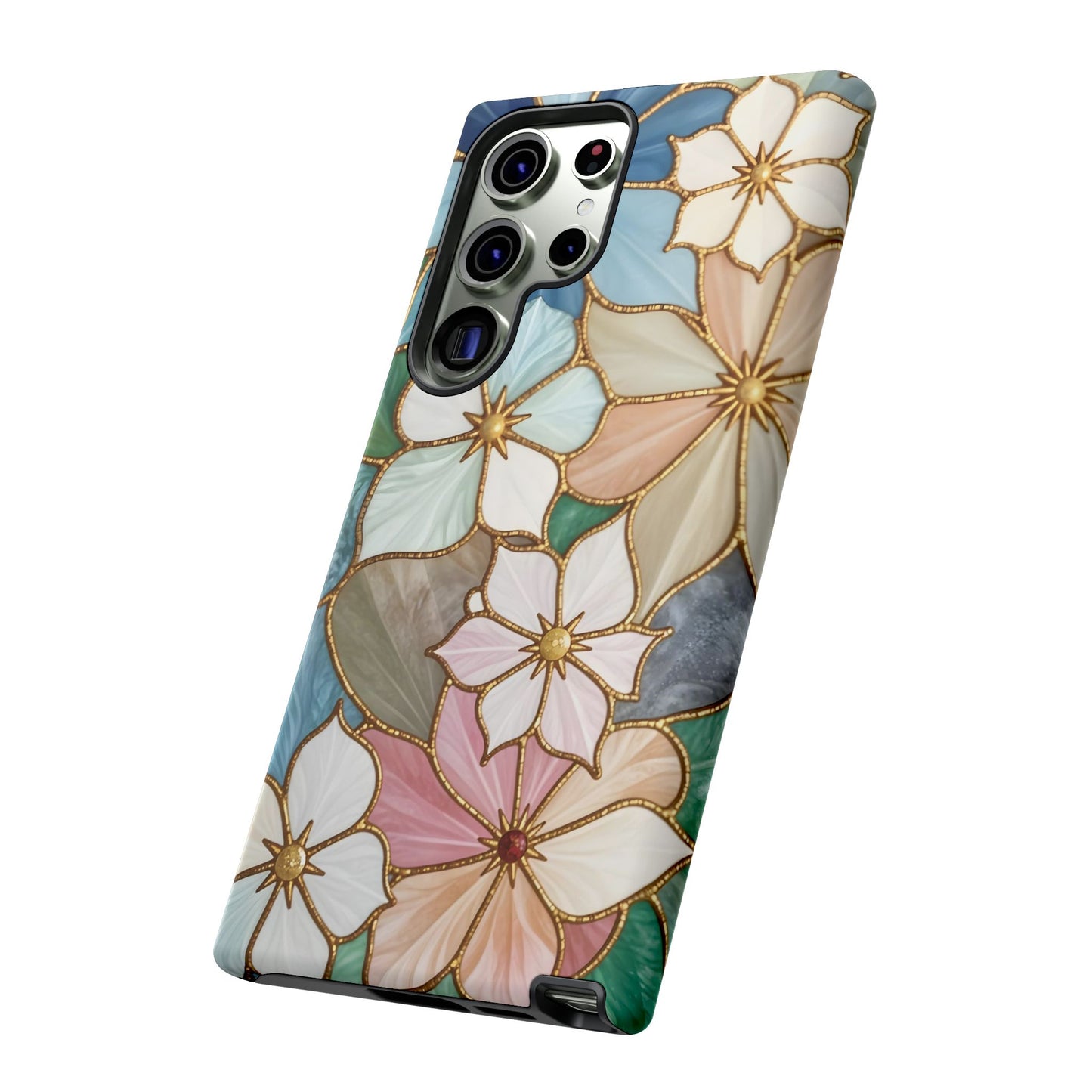 Floral Symphony: Stained Glass Elegance