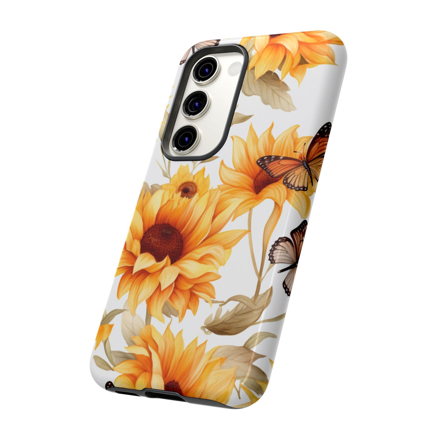 Sunflower & Butterfly Aesthetic Mobile Case – Bright & Nature-Inspired