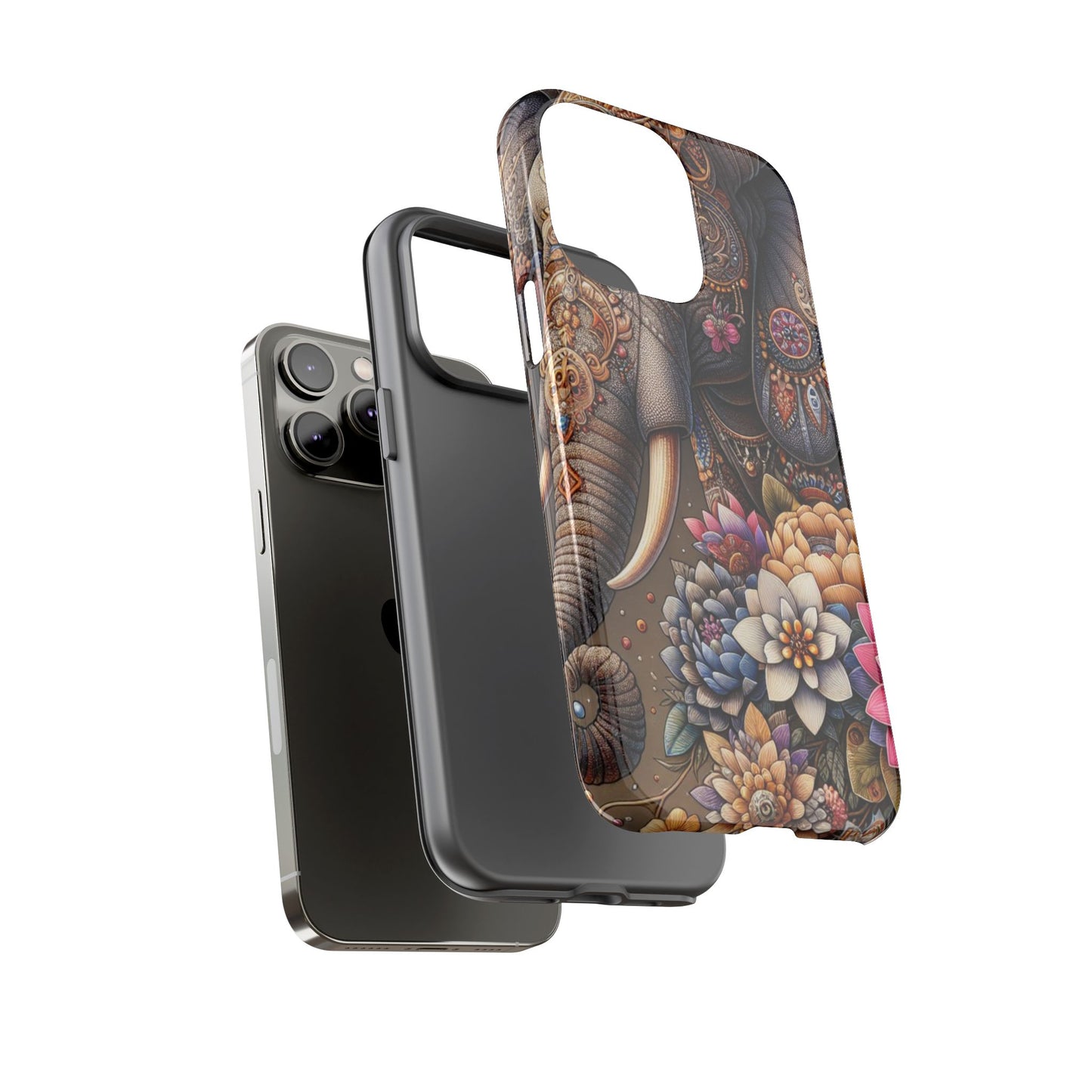 Royal Ornate Elephant Mobile Cover – Luxurious Bohemian Art