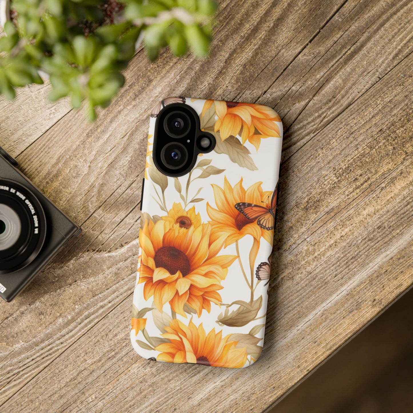 Sunflower & Butterfly Aesthetic Mobile Case – Bright & Nature-Inspired