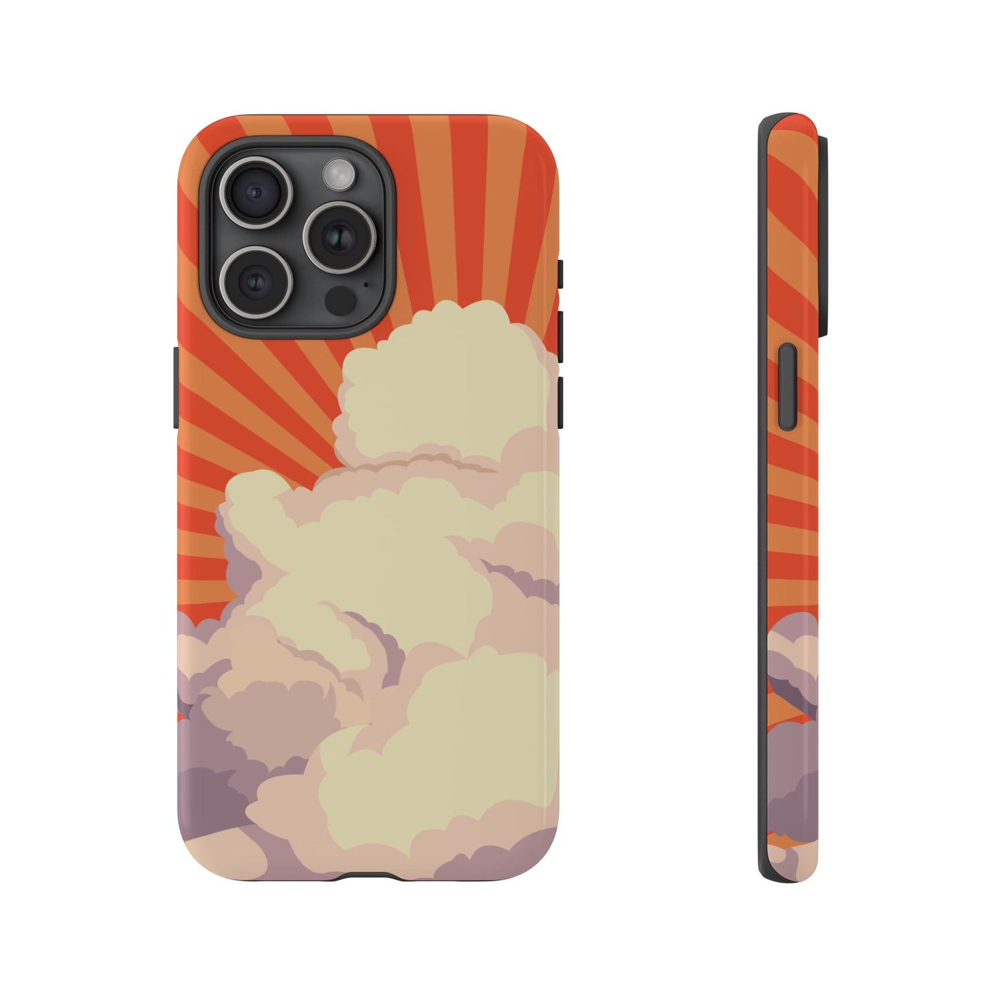 Retro Groovy Cloud Phone Case β 70s Aesthetic for iPhone, Samsung & Google Pixel