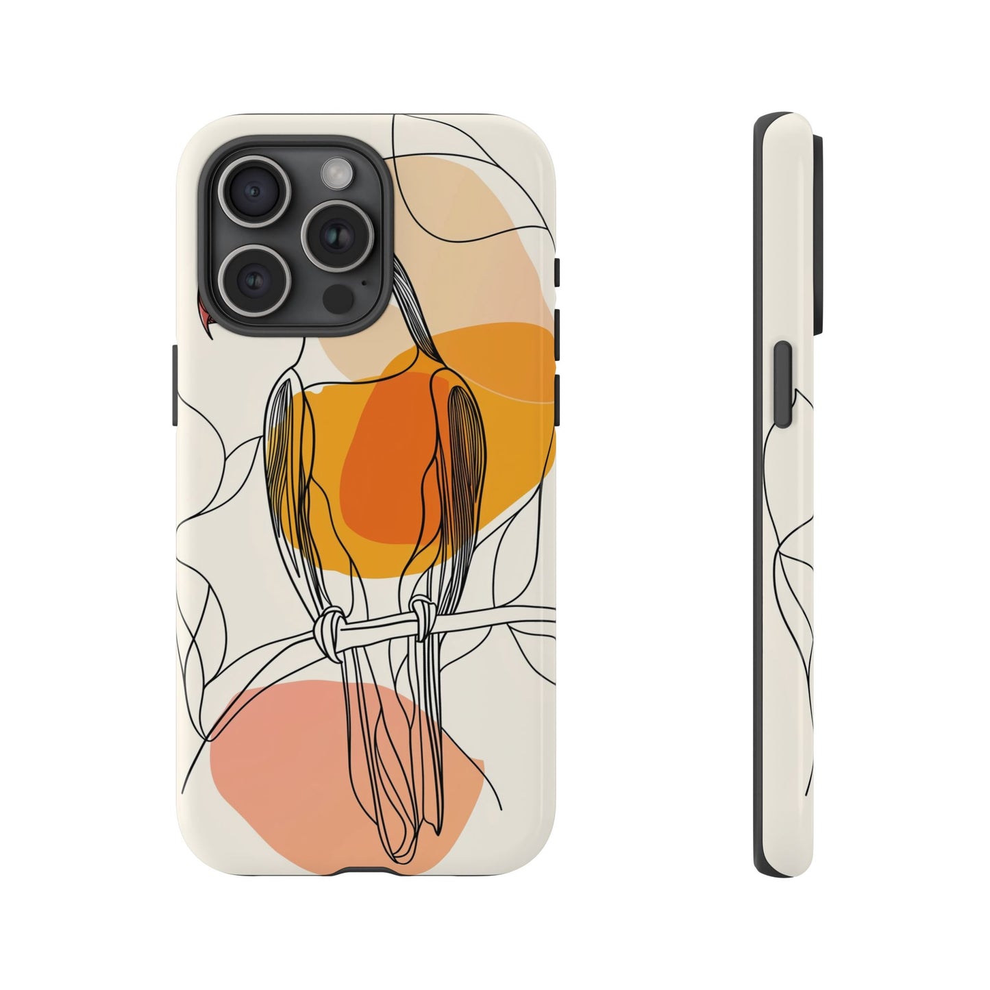 Tropical Lines: Abstract Toucan Art Phone Case for iPhone, Samsung & Pixel