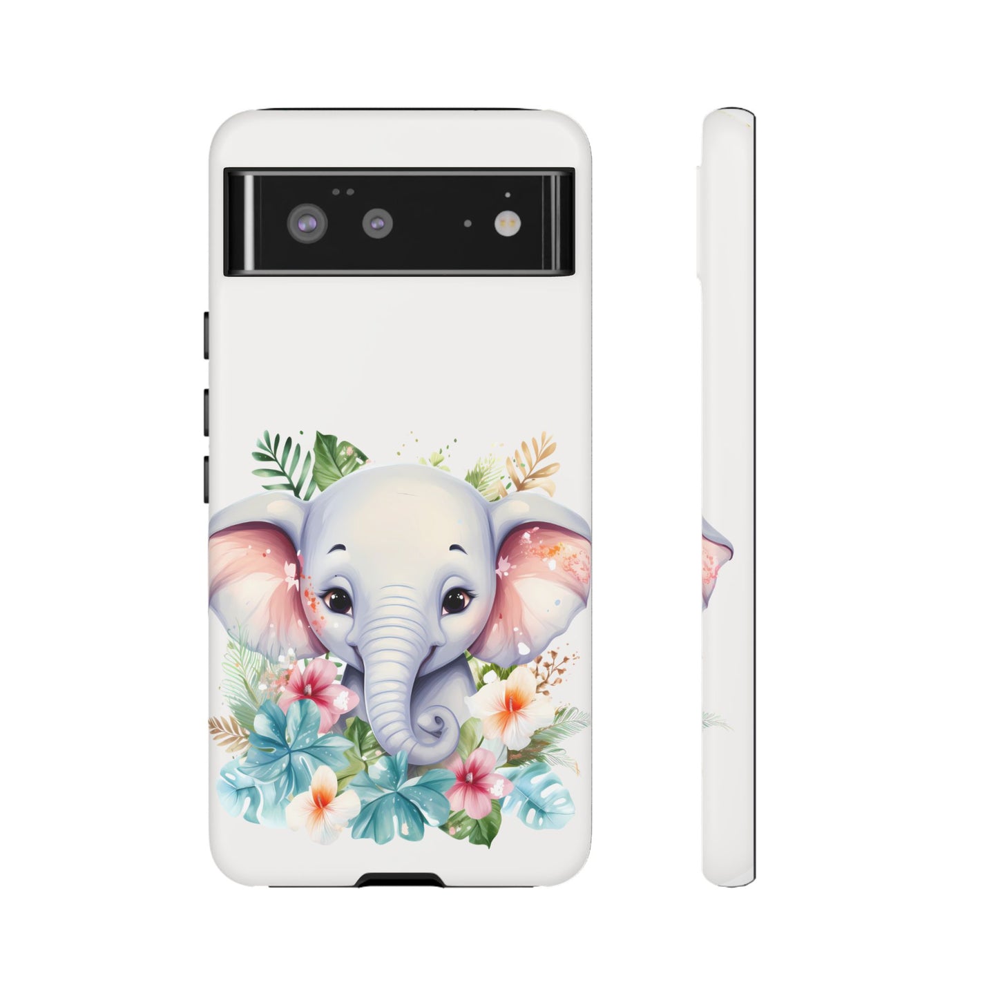 Adorable Baby Elephant Mobile Cover – Floral Fantasy Art