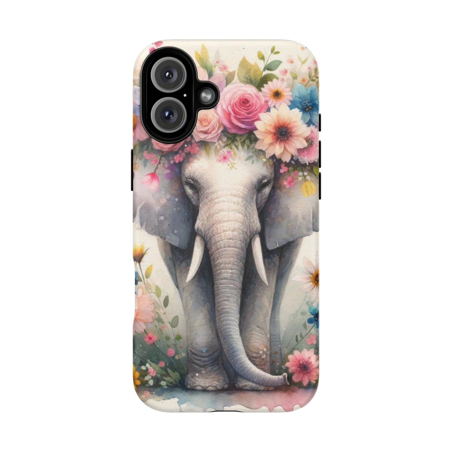 Watercolor Floral Elephant Mobile Cover – Dreamy Artistic Design
