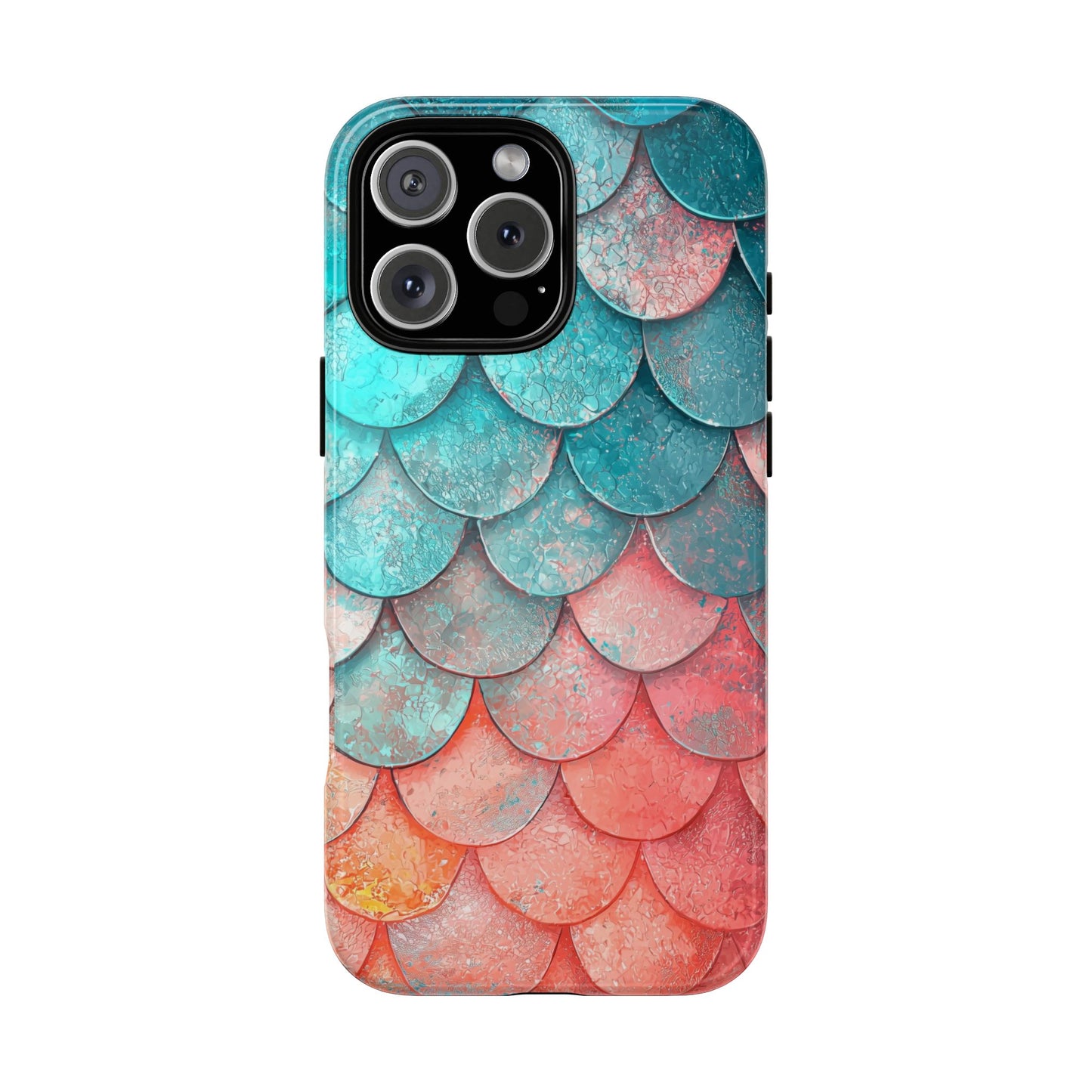 Serene Waves – Colorful Fish Scale Phone Case for iPhone, Pixel & Samsung