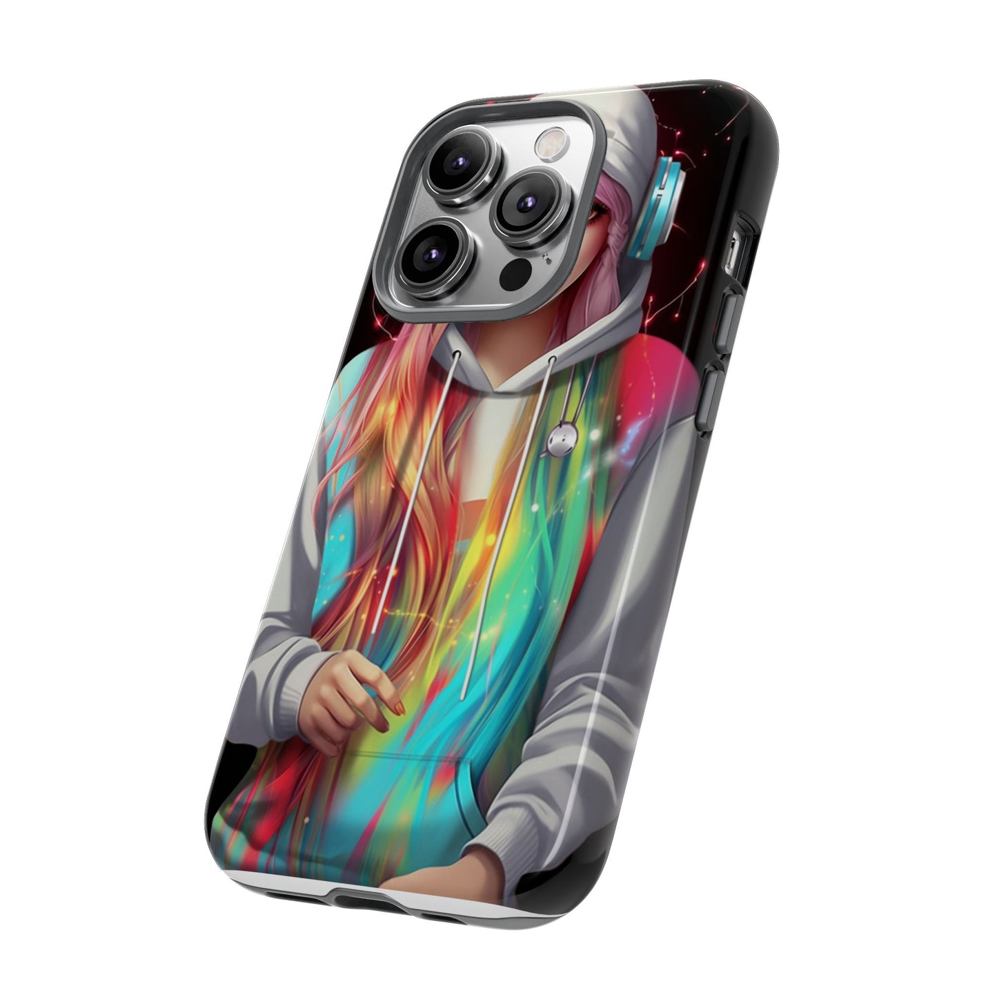 Anime Girl Phone Case - Cute Aesthetic Cover for iPhone, Samsung & Google Pixel, Girly Phone Case, Kawaii Phone Case, Anime Lover Gift