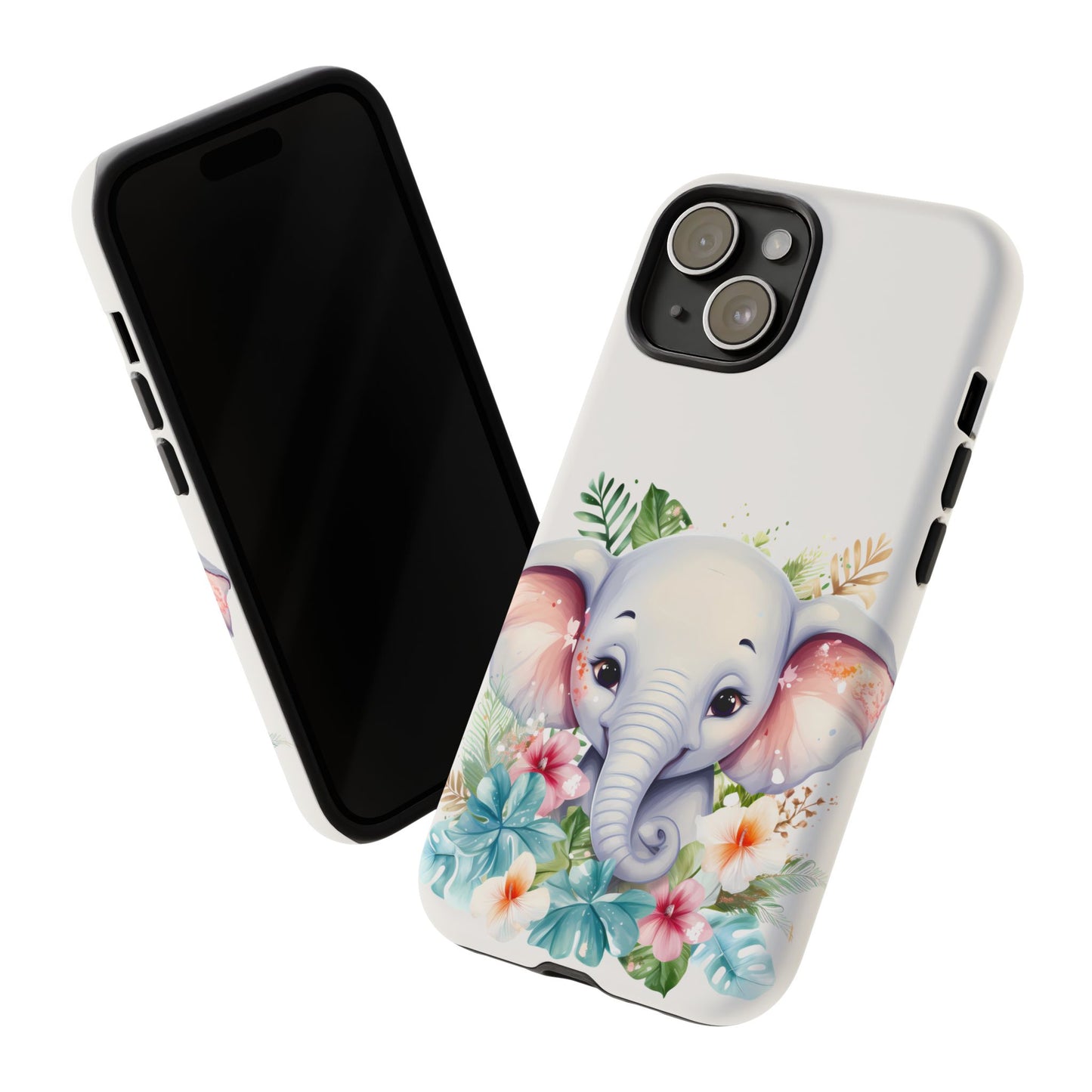 Adorable Baby Elephant Mobile Cover – Floral Fantasy Art