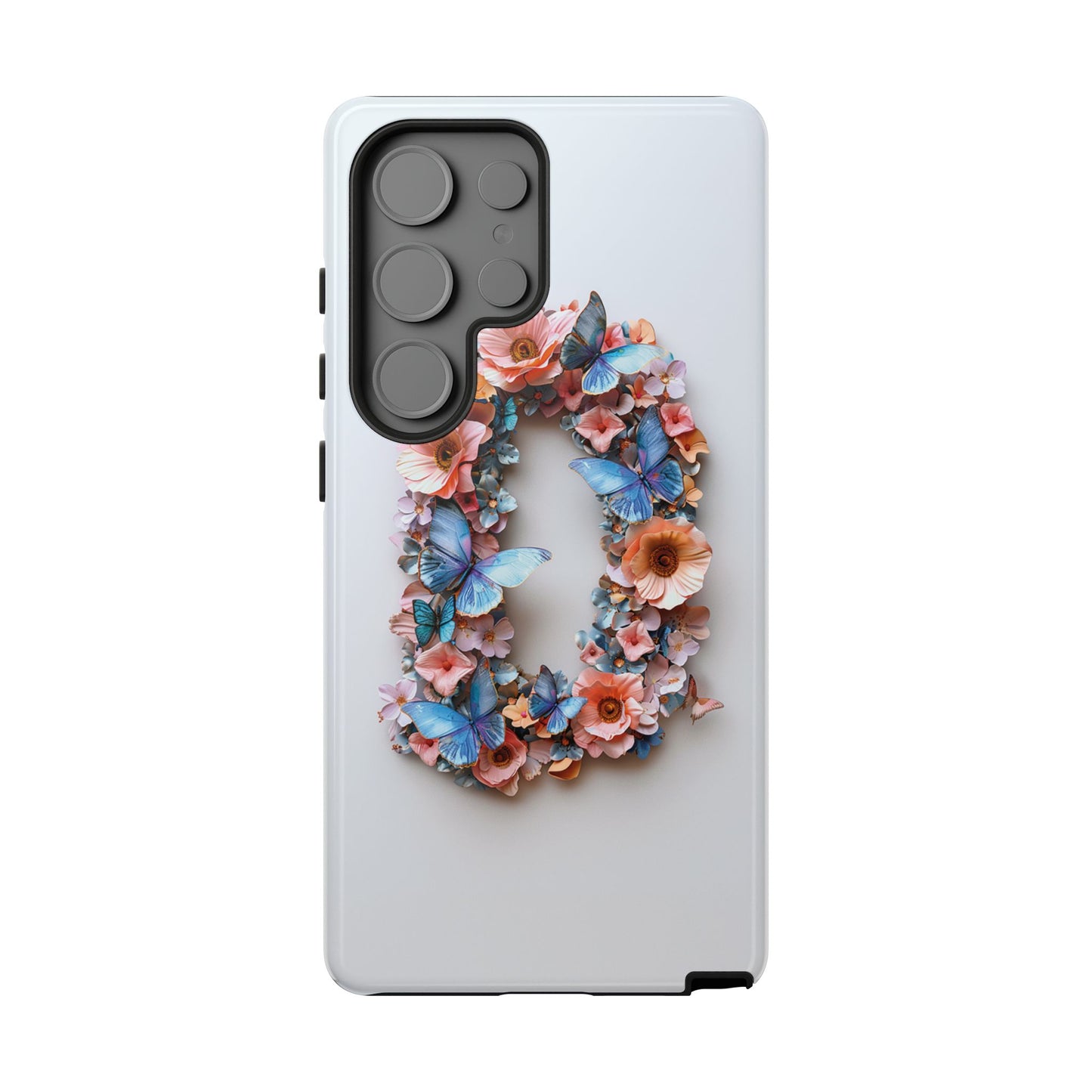 Floral Letter D Phone Case β Personalized Aesthetic Cover for iPhone, Samsung & Google Pixel